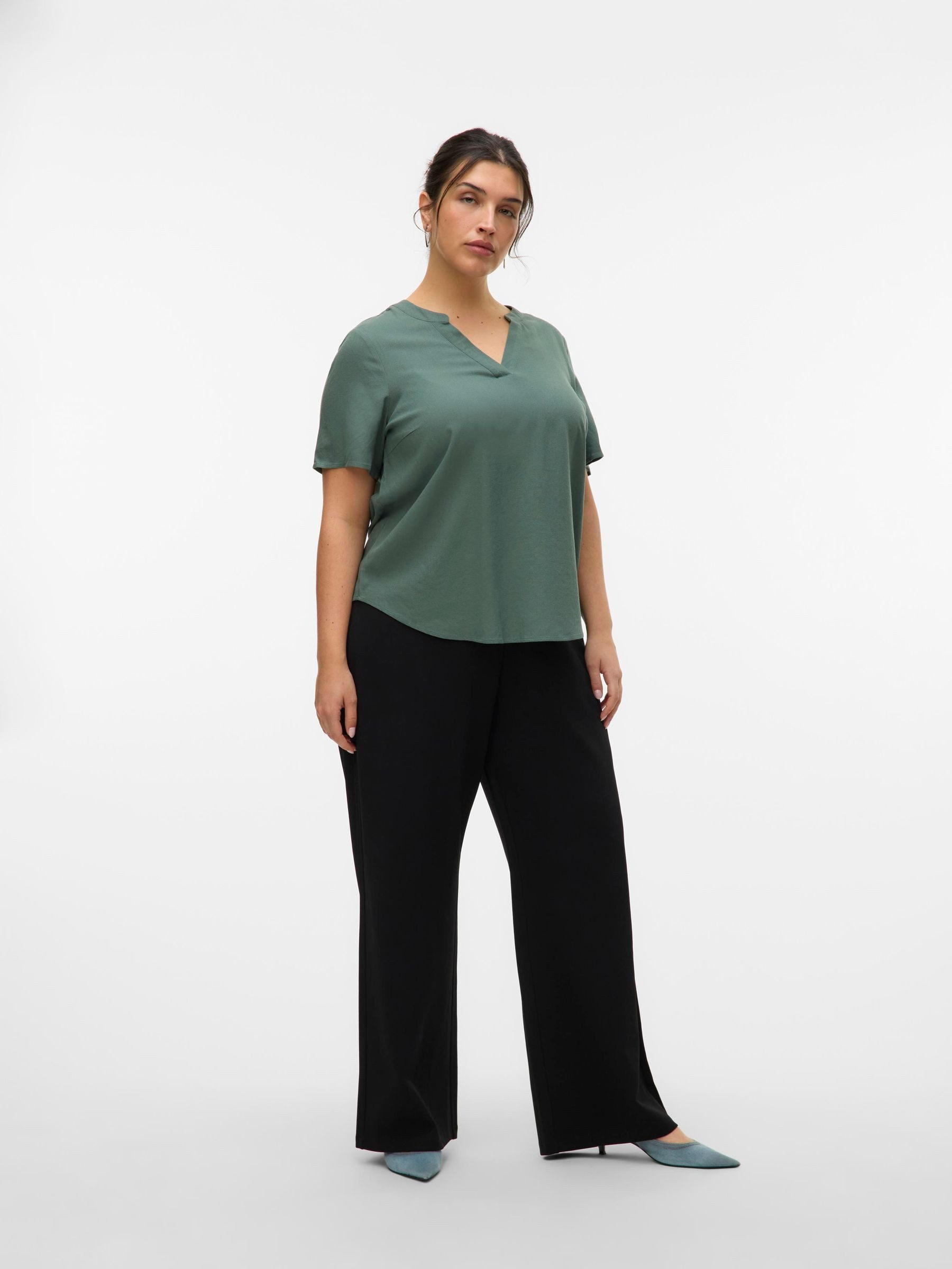 Vero Moda Curve Anzughose VMCBERLIN ZAMIRA MW WIDE PANT CUR
