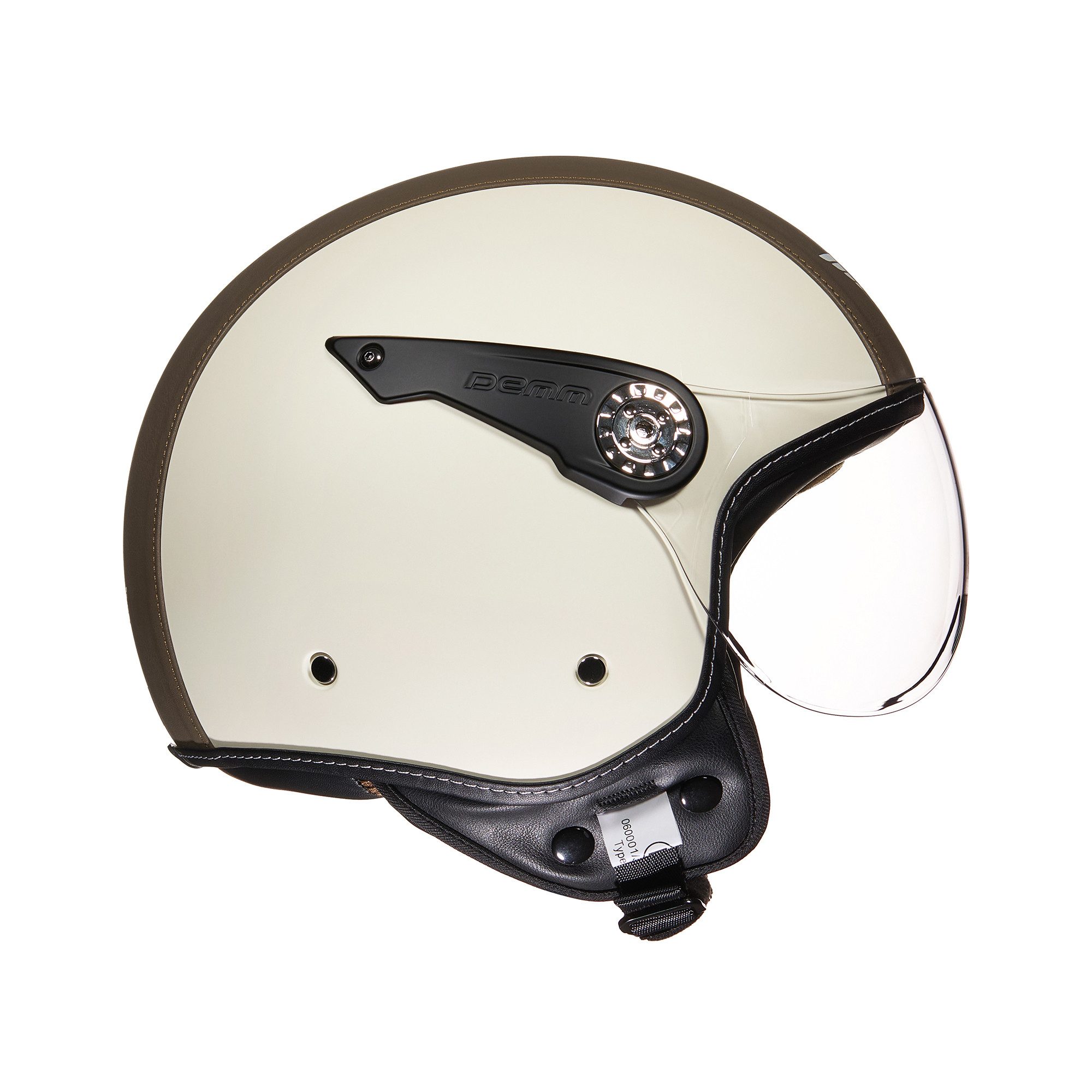 MOTO HELMETS Motorradhelm Integralhelm Motorrad Full Helm H-44 Vintage Retro, Helm für Motorrad Roller Vespa, Schnellverschluss, Visier, nur 1050g