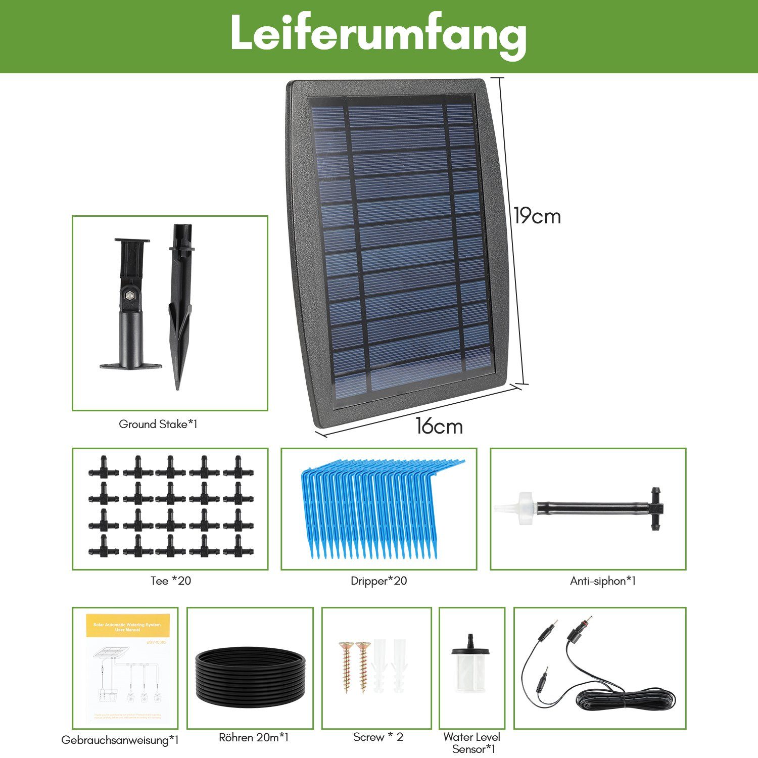Clanmacy Solarpumpe Solar Bewässerungssystem Solarpumpe System günstig online kaufen