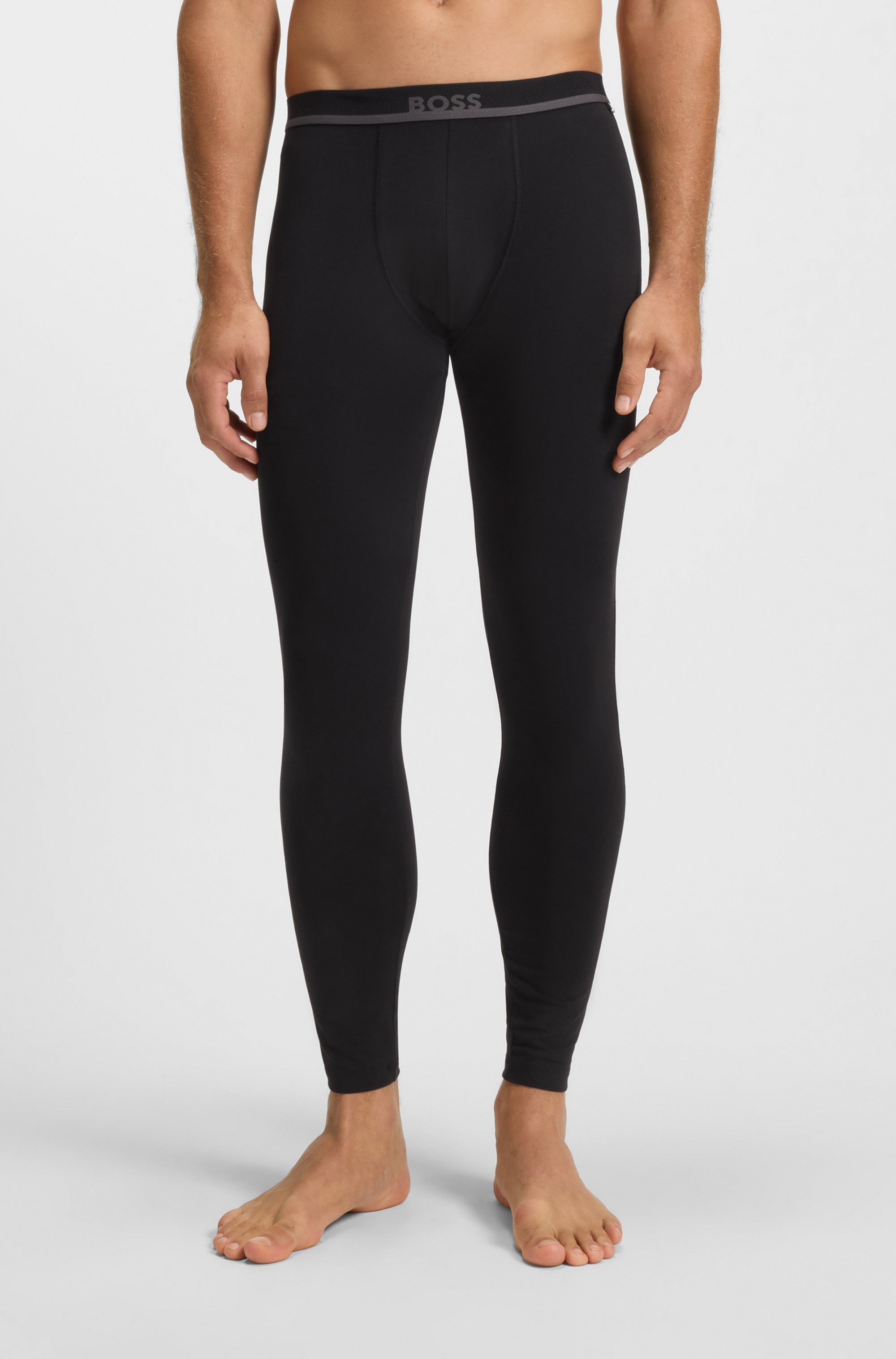 BOSS Lange Unterhose Long John 365 Solid mit BOSS Schriftzug auf dem Bund günstig online kaufen
