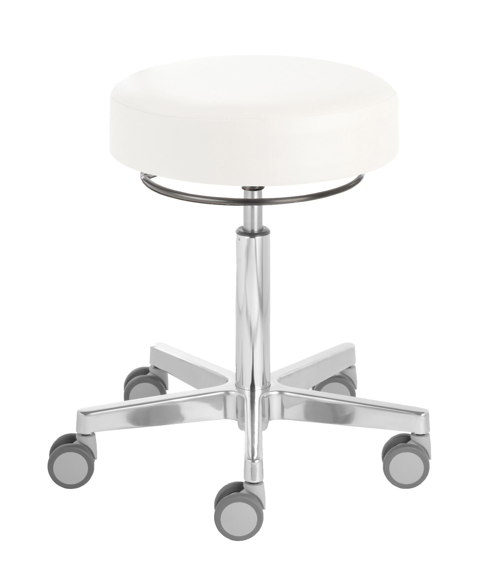 Arbeitshocker Rollhocker Puffi® Le Mans 4381, Sitzhöhe ca. 53 -73 cm, Rollen ø 65mm