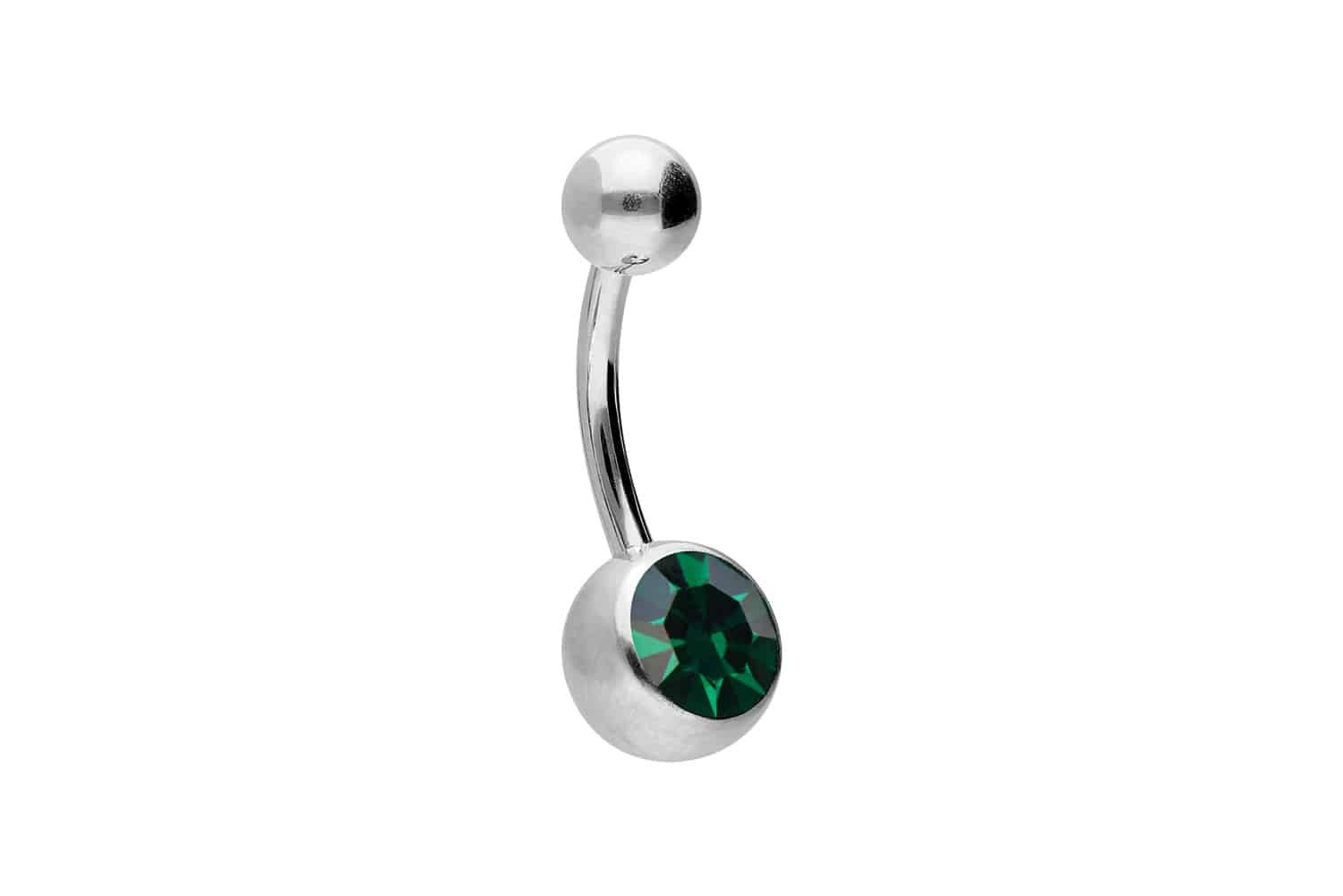 PIERCINGLINE Bauchnabelpiercing Chirurgenstahl Bananabell KRISTALL (Bananabells, 1-tlg)