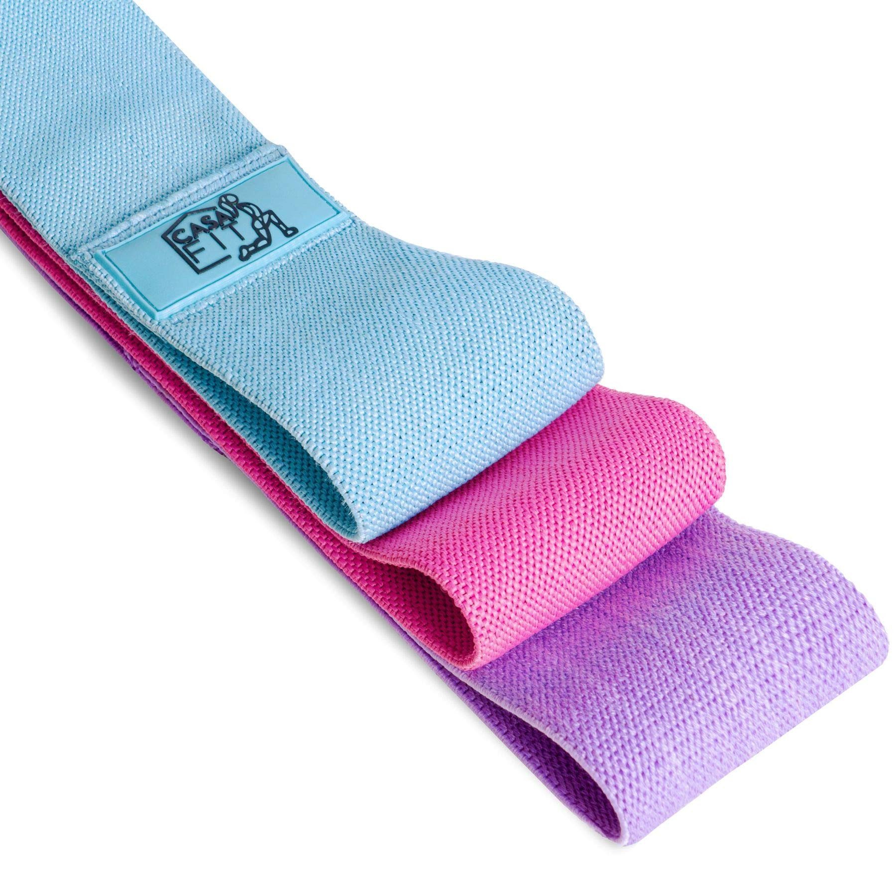 CASAFIT Trainingsbänder Hip Bands Resistance Bands Fitnessbänder Booty Band aus Stoff, 3 Stärken für Beintraining Po-Training