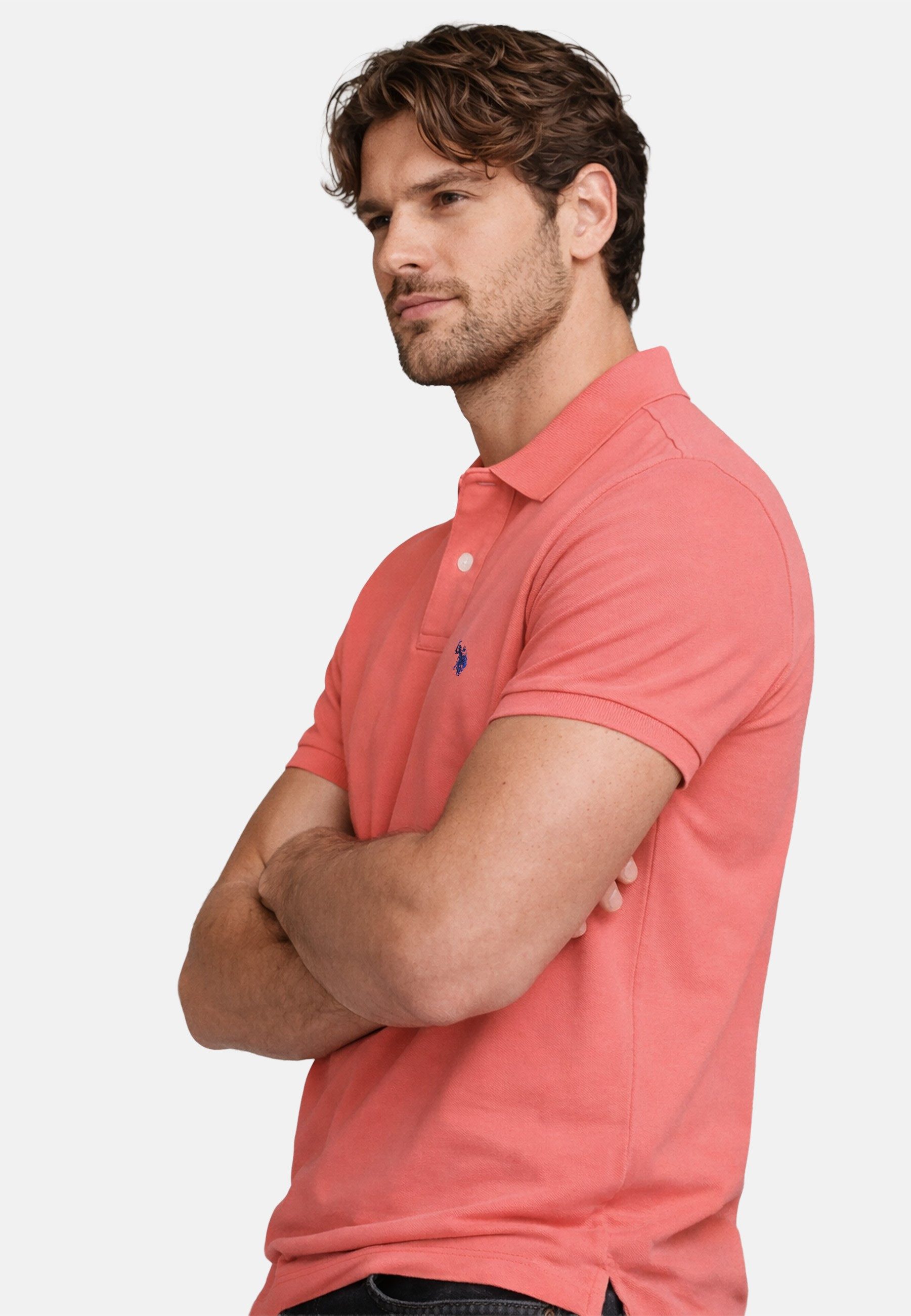 U.S. Polo Assn. Poloshirt USBrodyy – Herren Shirt aus Baumwolle mit Logo-Stickerei 100 % Baumwolle mit klassischem Polokragen und geradem Schnitt