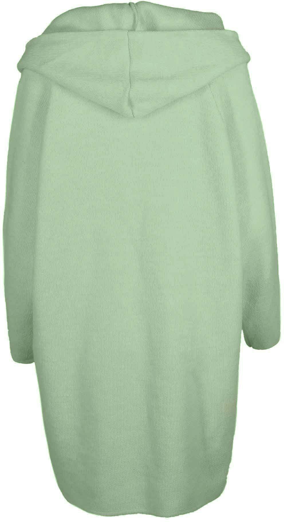 Zwillingsherz Strickjacke Langarm, bequem, Taschen, One Size, ohne Verschluss, Kapuze