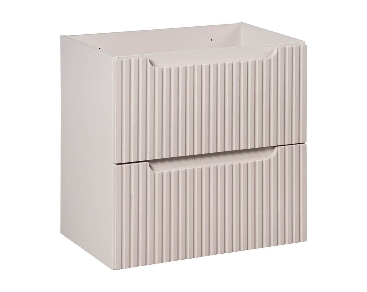 einfachgutemoebel Waschtisch-Set Waschtischunterschrank ILUNA 60cm Schubladen, Kaschmir, (Badmöbel Set, 1-St., Waschtisch Unterschrank)