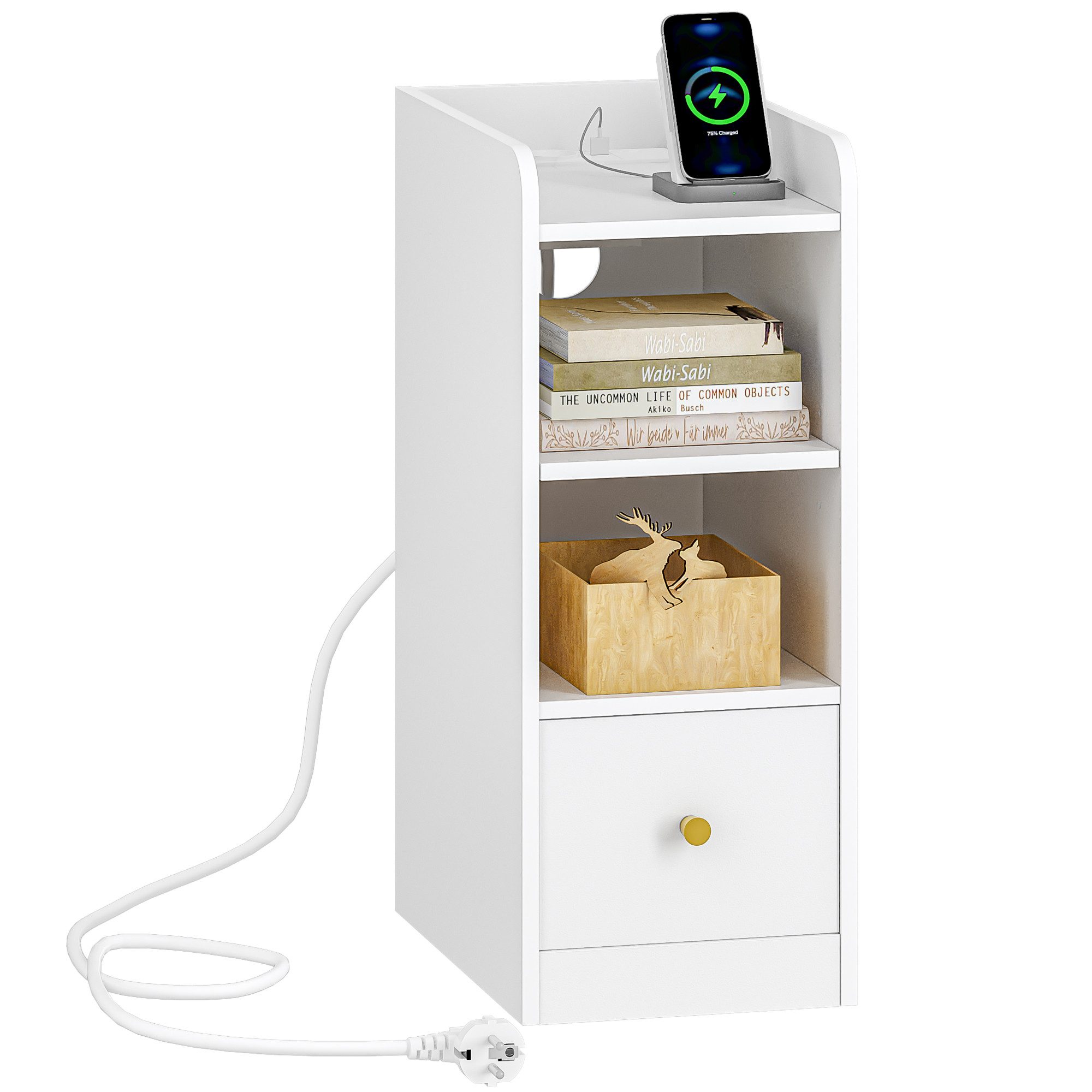 HZUANERI Nachttisch mit Ladestation, USB & günstig online kaufen