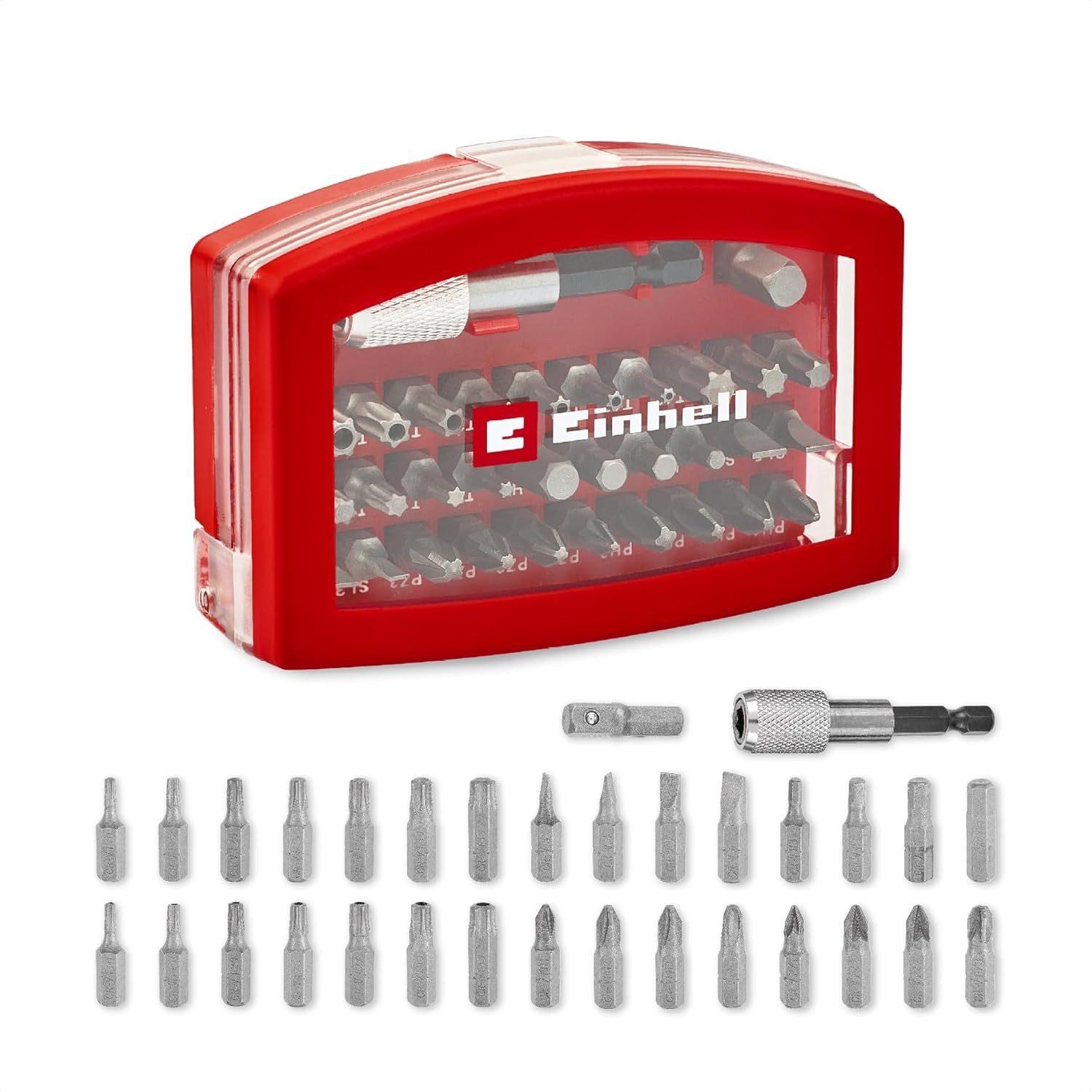 Einhell Bit-Set, Original Einhell Bit-Box 32-tlg. (30x 25-mm-Bits CrV, 60-mm-Schnellwec
