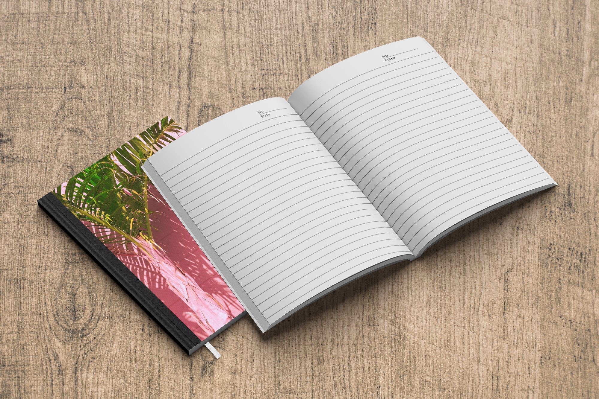 Seiten, - A5, - 98 Sommer Merkzettel, Rosa, MuchoWow Tropisch Tagebuch, Notizbuch Notizheft, Journal, Pflanze - Haushaltsbuch