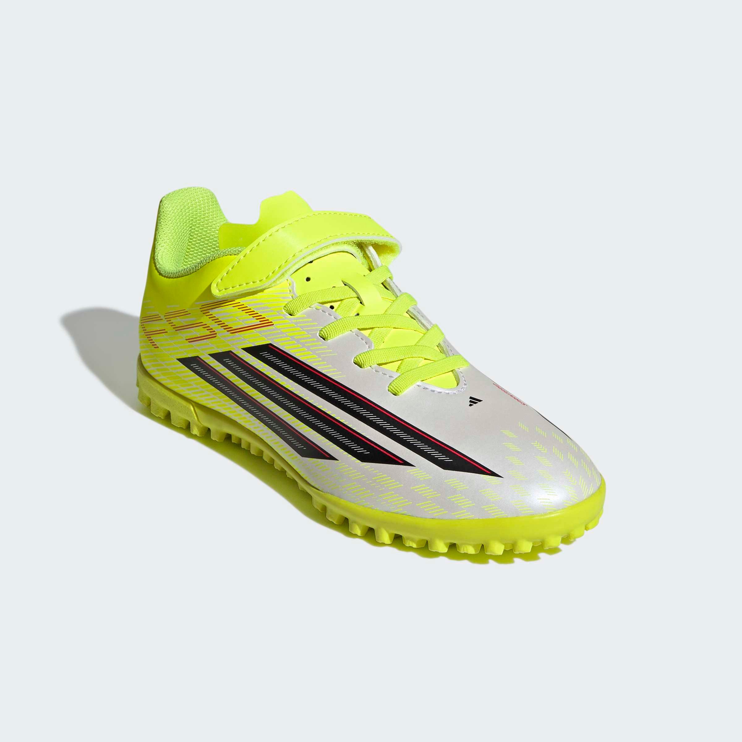 adidas Performance F50 CLUB KLETTVERSCHLUSS TURF KIDS Fußballschuh für Kunstrasen, Hart- und Aschenplätze, für Kinder & Jugendliche