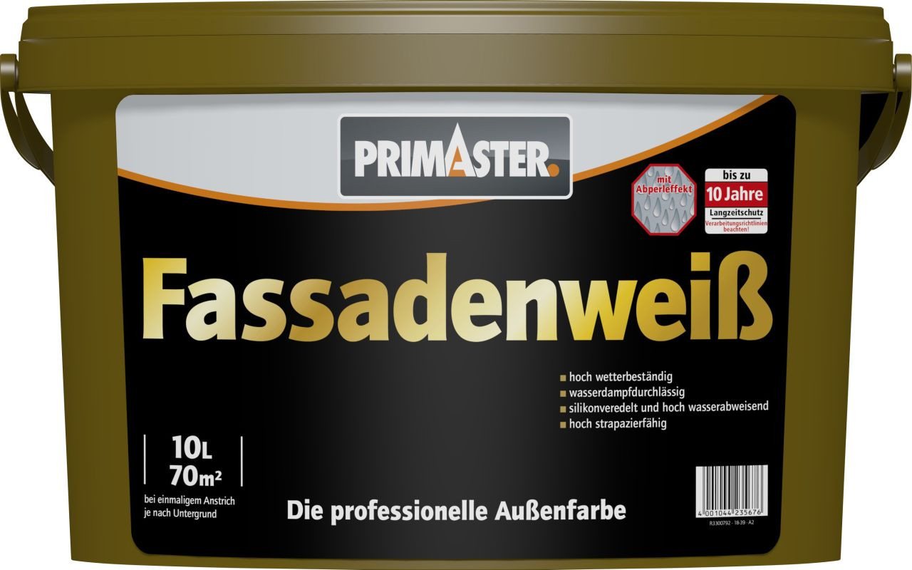 Thumbnail - Primaster Fassadenfarbe Primaster Fassadenweiß 10 L weiß