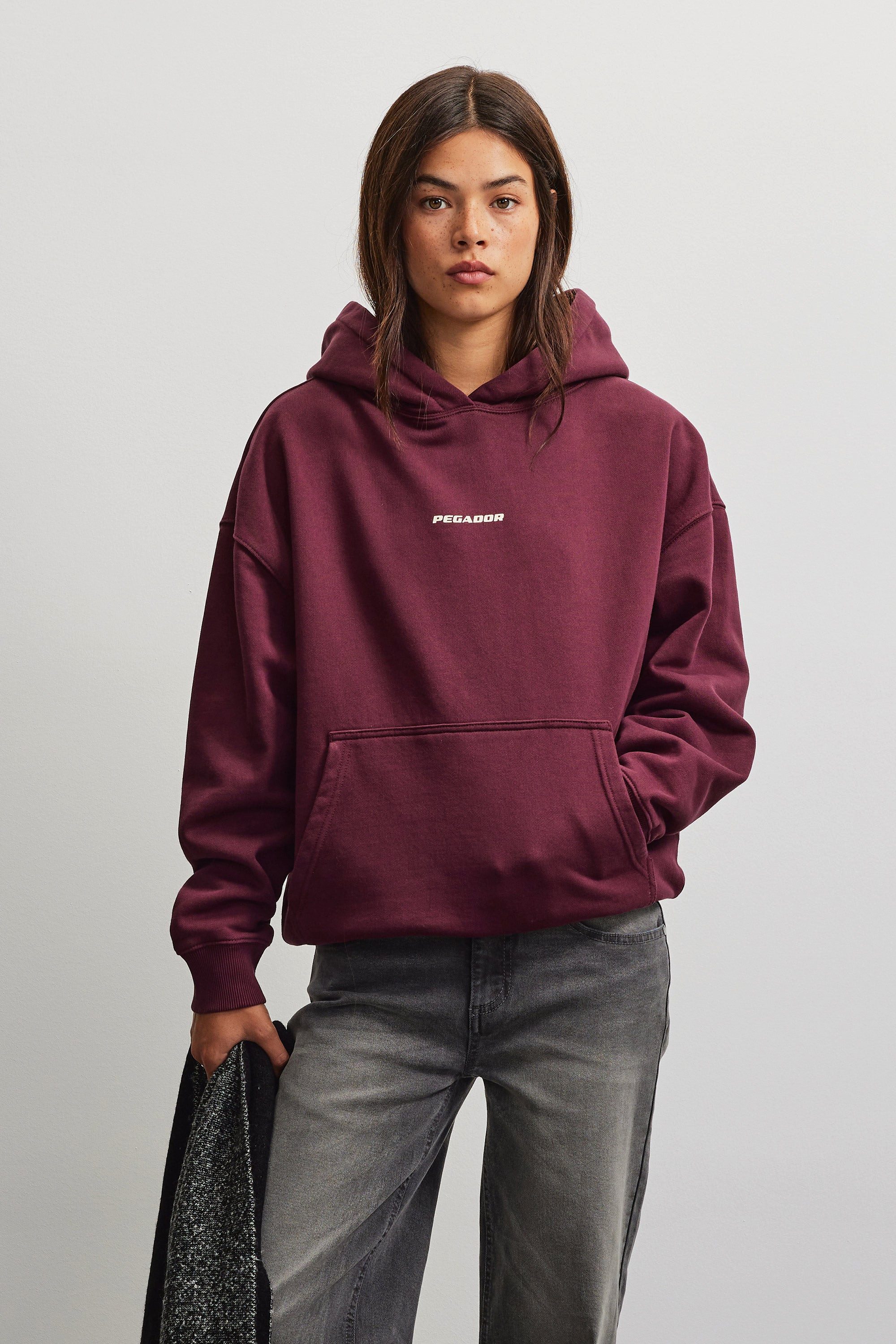 PEGADOR Kapuzensweatshirt ATNA LOGO OVERSIZED HOODIE Baumwollmischung, oversize