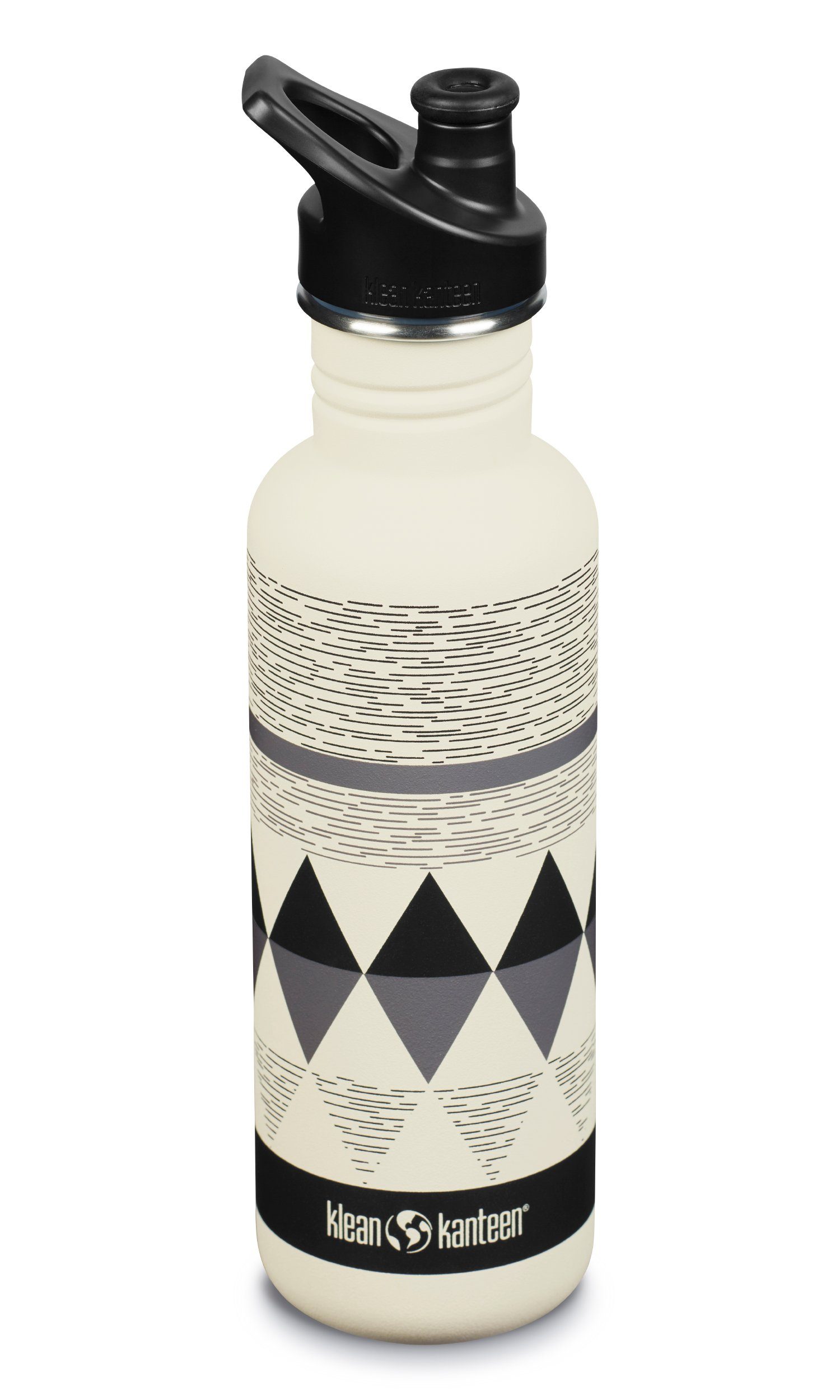Klean Kanteen Trinkflasche, Klean Kanteen Edelstahl Trinkflasche 800ml - Pepper Ridge mit Sport Cap