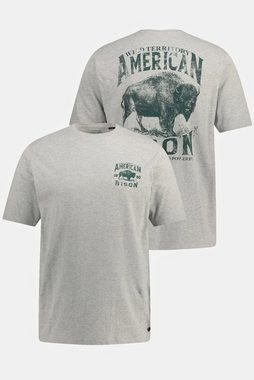 JP1880 T-Shirt T-Shirt Workwear Halbarm Bison Rückenprint
