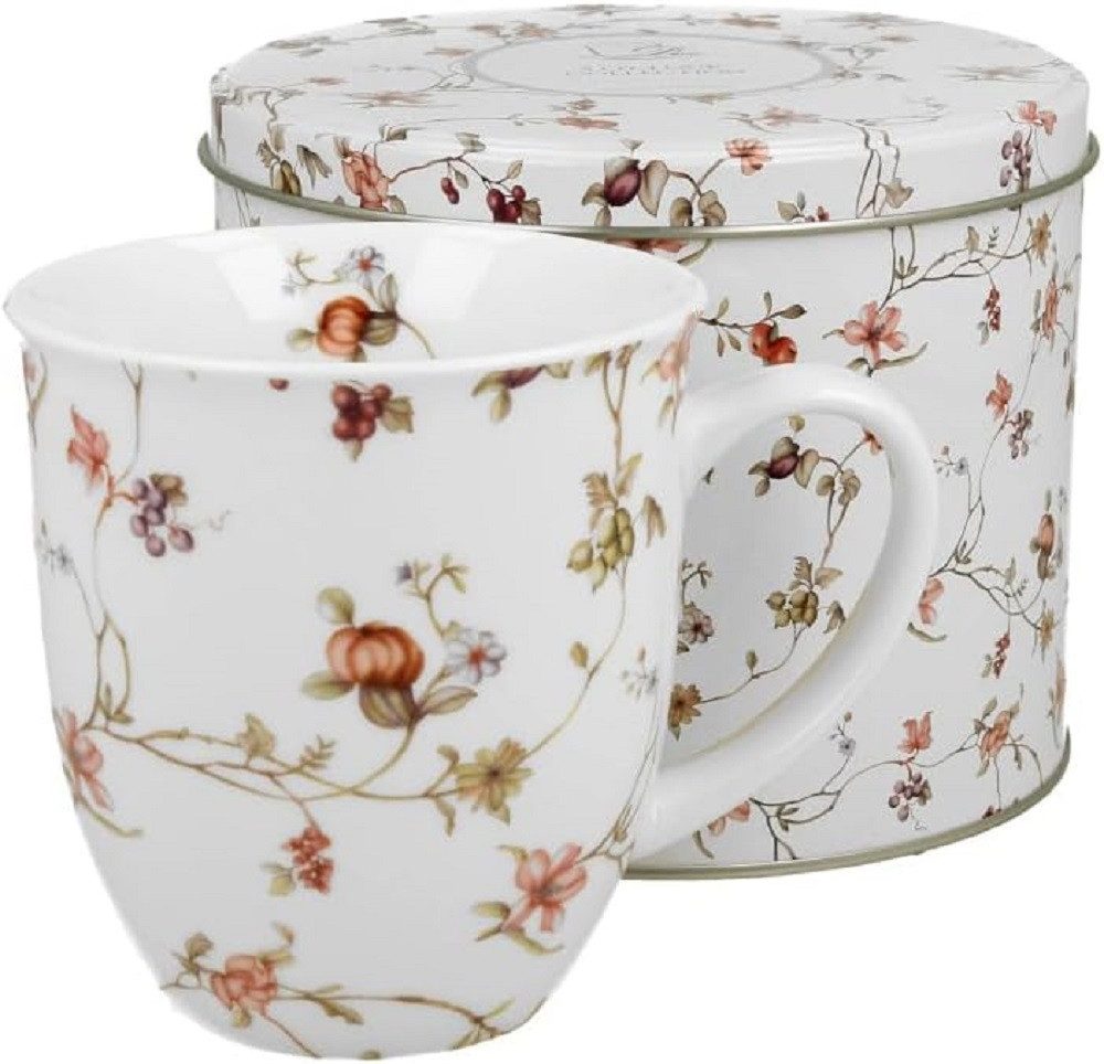 Duo-Gift Tasse Set Porzellan Jumbo und Untertasse / Safa Blumen Kollektion, 1-tlg., PorzellanT asse ca. 400 ml, Safe Sommer Blumen Kollektion, Ideal als Geschenk / Sammlung Dekoration