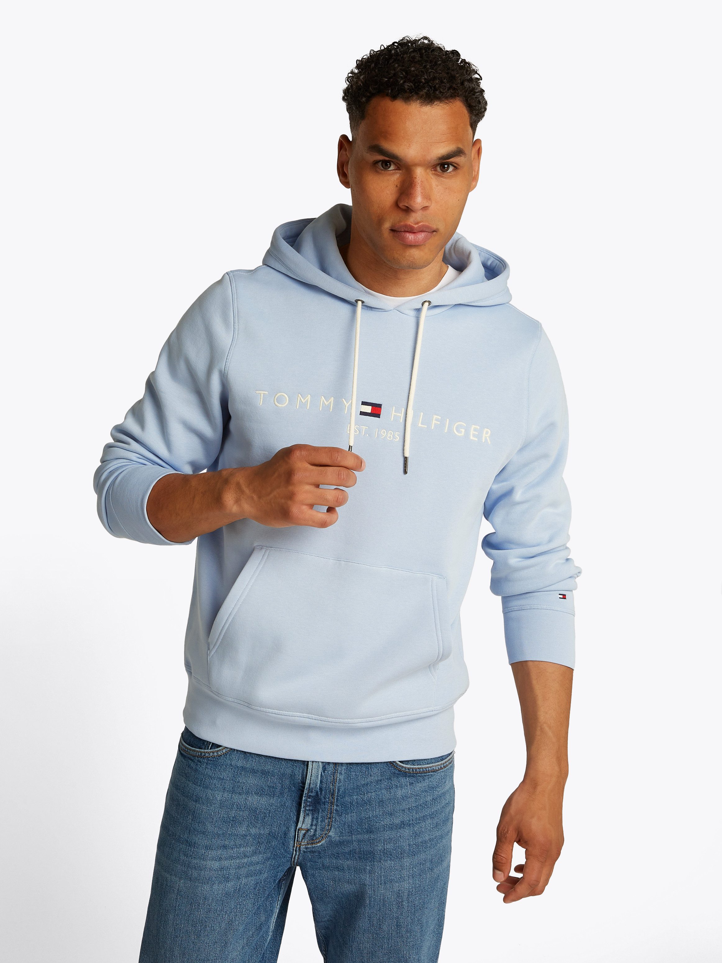 Tommy Hilfiger Kapuzensweatshirt TOMMY LOGO HOODY mit Kapuze und Kängurutas günstig online kaufen