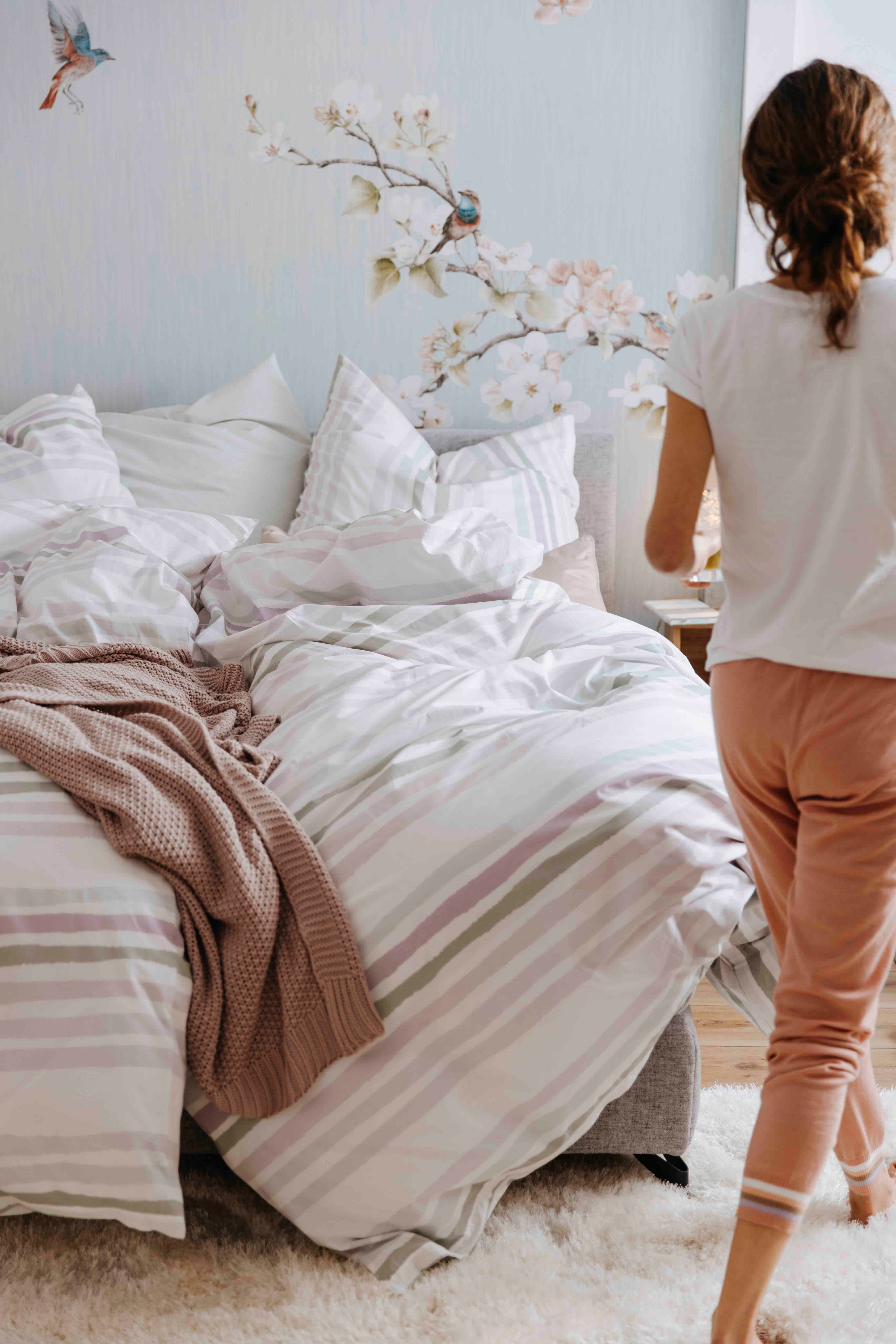 Primera Bettwäsche Perkal Bettwäsche Bingo, Perkal, 2 teilig, mit kräftigen Streifen