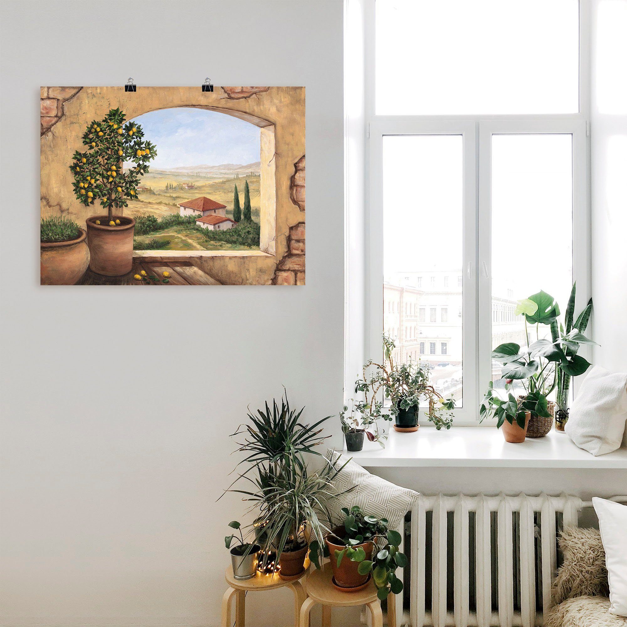 Artland Wandbild Fenster in der Toskana, günstig online kaufen