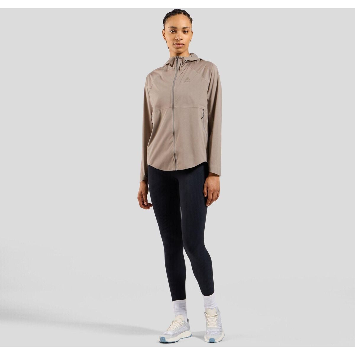 Odlo Outdoorjacke The Active 365 Performance Knit Waterproof Jacket Vielseitige, wasserdichte Damenjacke mit recyceltem Material, ideal