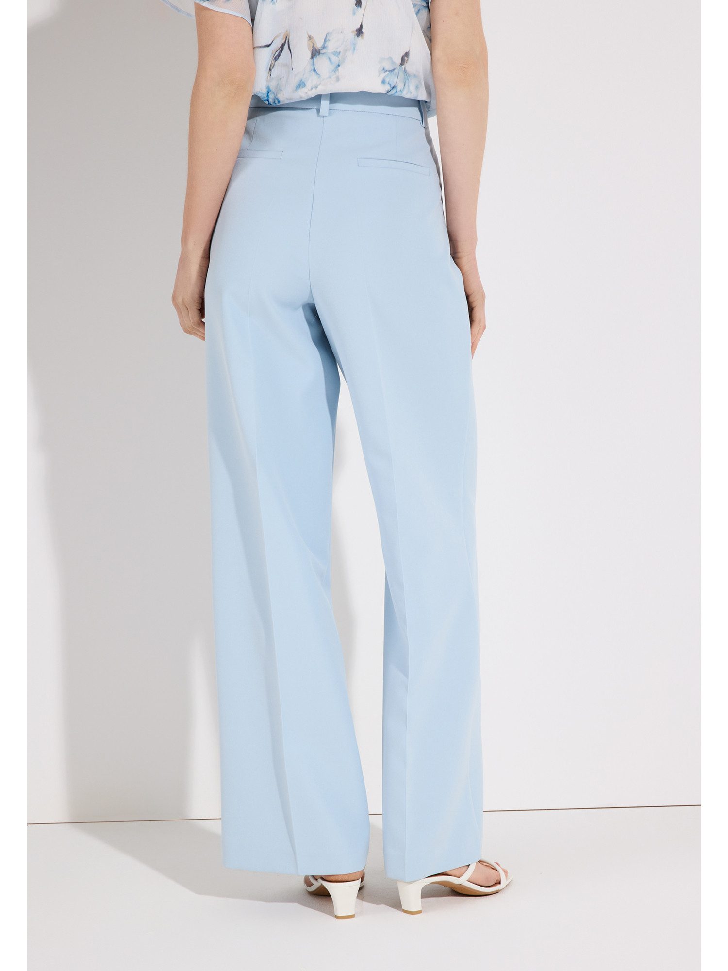 MORE&MORE Anzughose elegante, fließende Businesshose