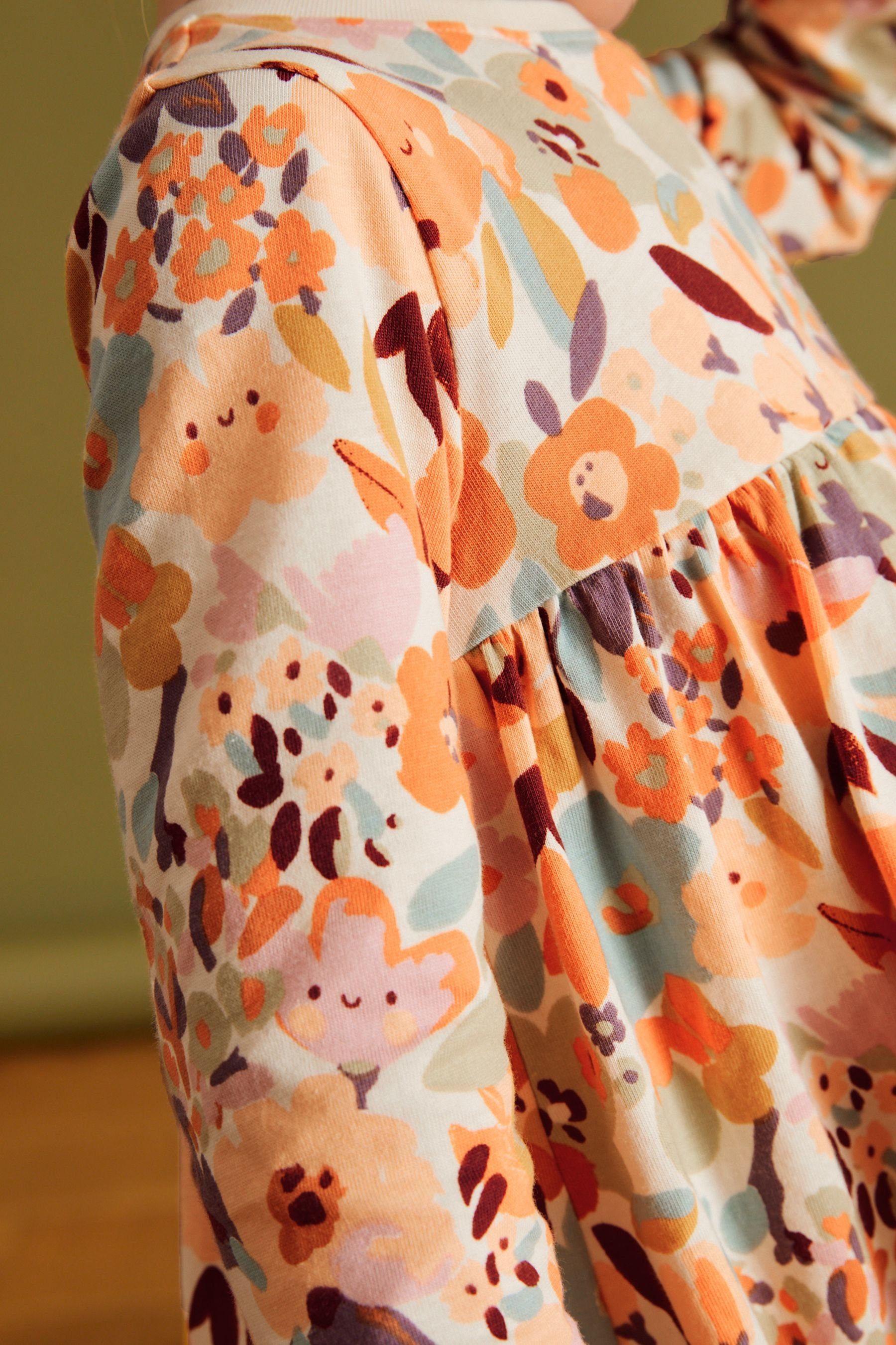 (1-tlg) Multicolour Langärmeliges Floral Next Jerseykleid Jerseykleid