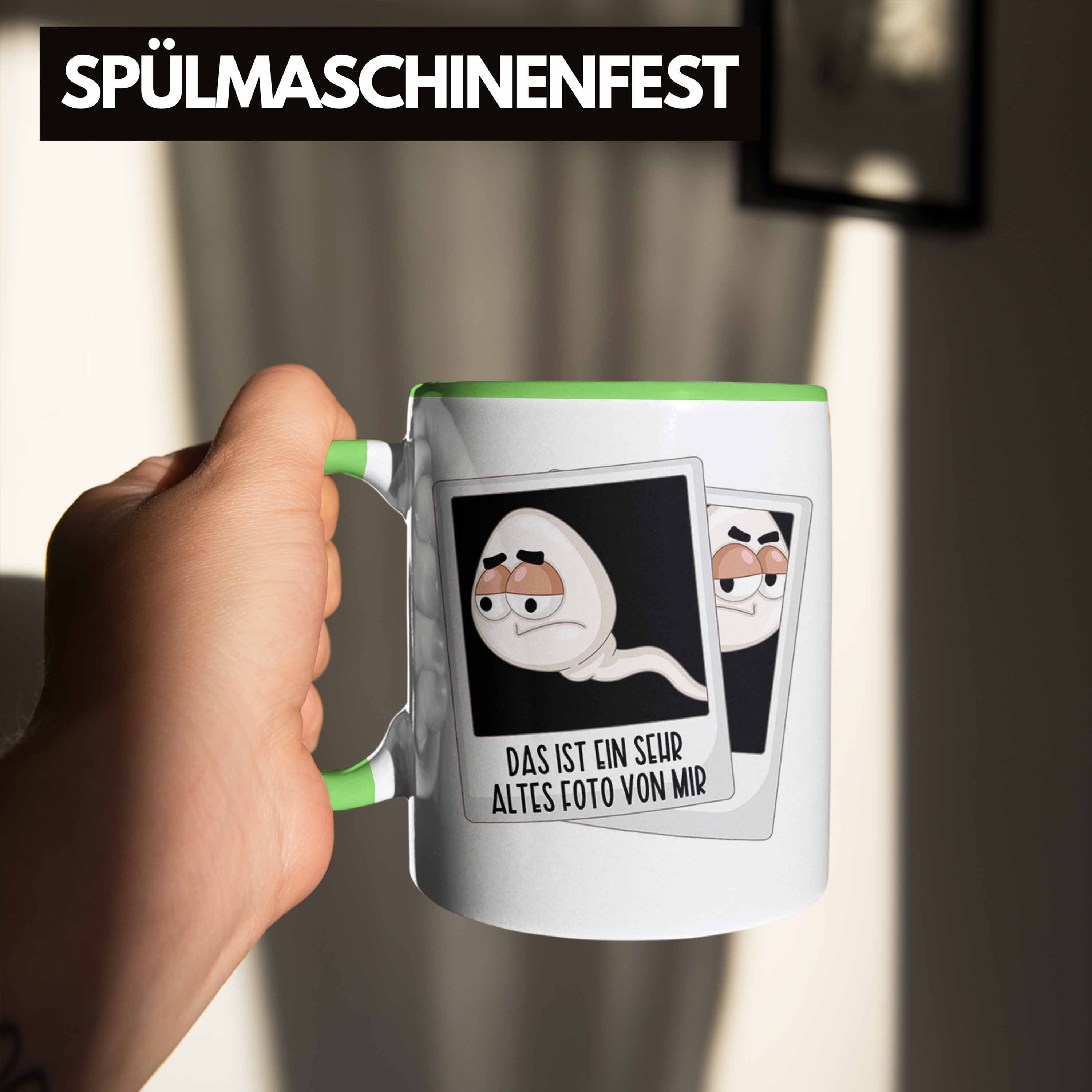 Geschenk - Männer Witzig Spruch Sprüche Herren Funny Männer Trendation Trendation Lustig Coole Tasse Grün Spermium Fun Tasse