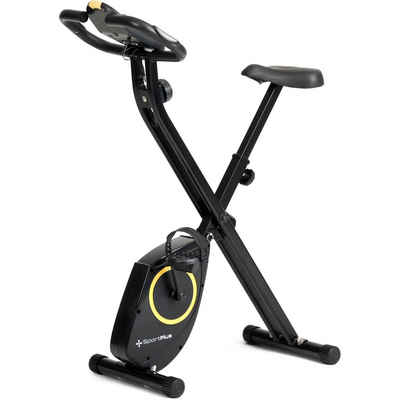 SportPlus Heimtrainer SP-HT-1200-B-iE, Heimtrainer, klappbar für zuhause, X-Bike mit 8 Stufen