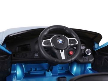 TPFLiving Elektro-Kinderauto Go-Kart mit EVA und Kunststoffreifen zum Driften, Belastbarkeit 30 kg, Kinderfahrzeug mit Sicherheitsgurt und Fernbedienung - Farbe: Blau