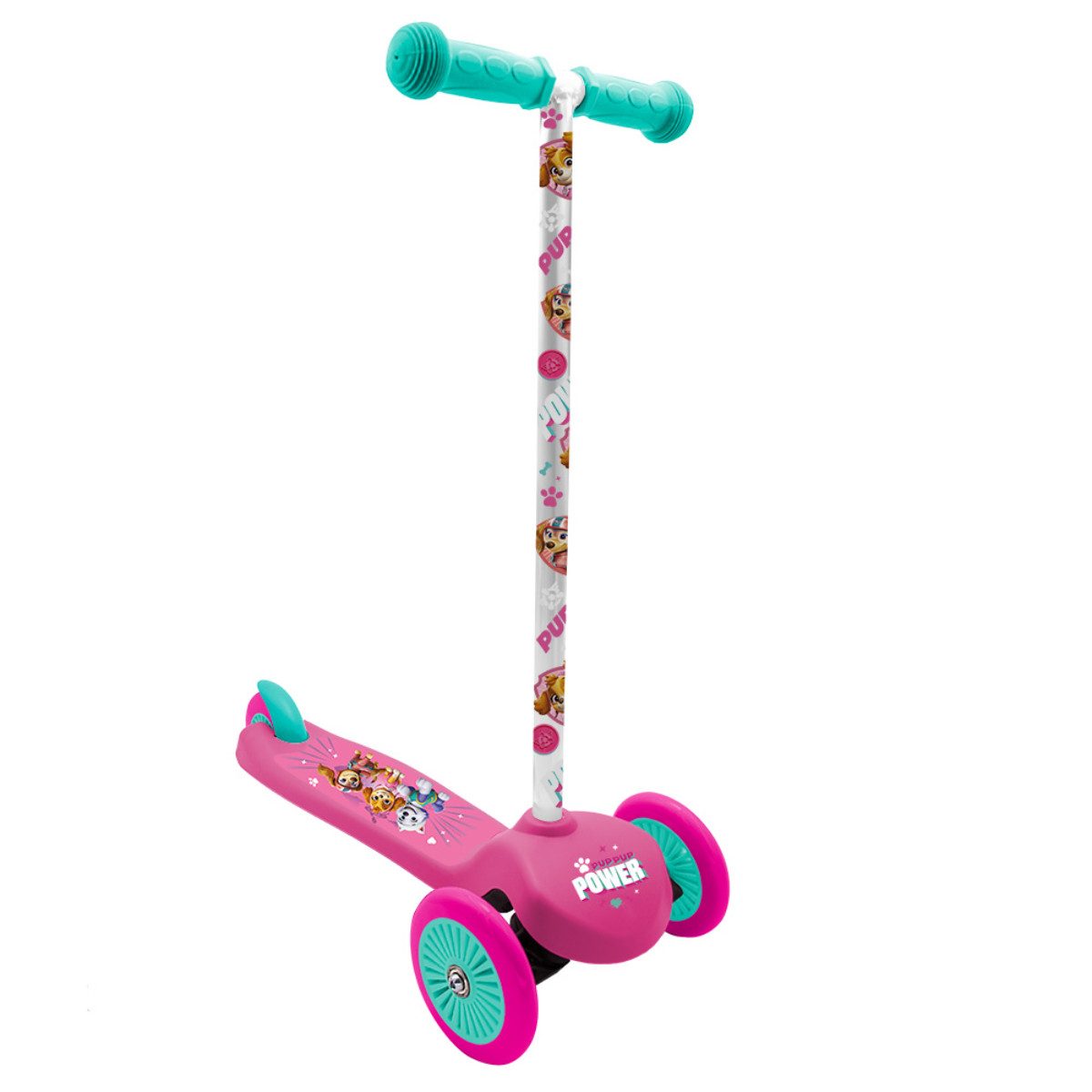 Seven Polska Dreirad Paw Patrol Mädchen Scooter mit Learn-to-Steer-System und Fußbremse