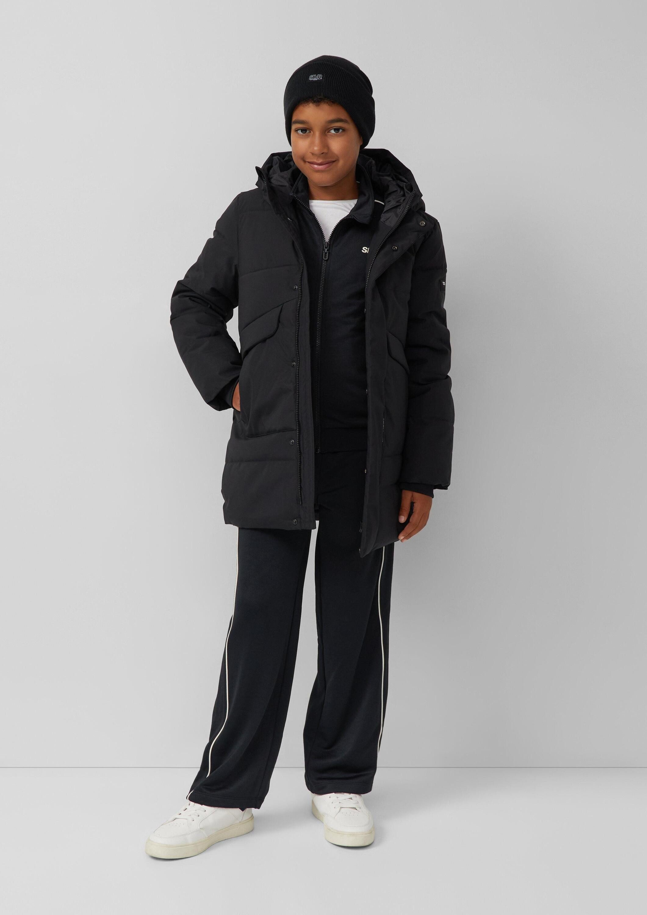 s.Oliver Winterjacke Outdoor-Mantel Warmer Steppmantel im Loose Fit mit Kapuze