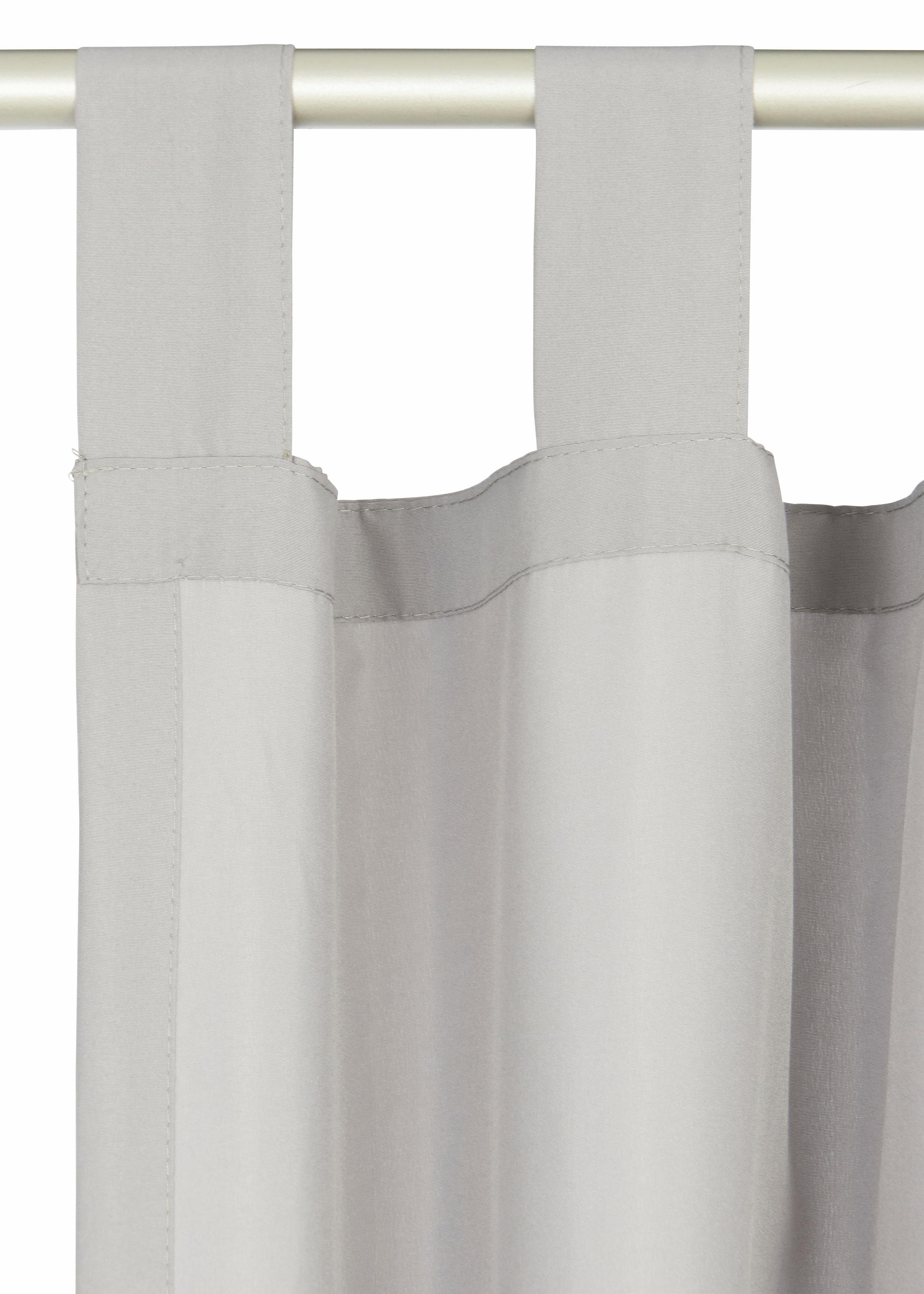 OTTO home Vorhang Parry (2 St), Schlaufen, blickdicht, Polyester, 2-er Set, blickdicht, monochrom, basic