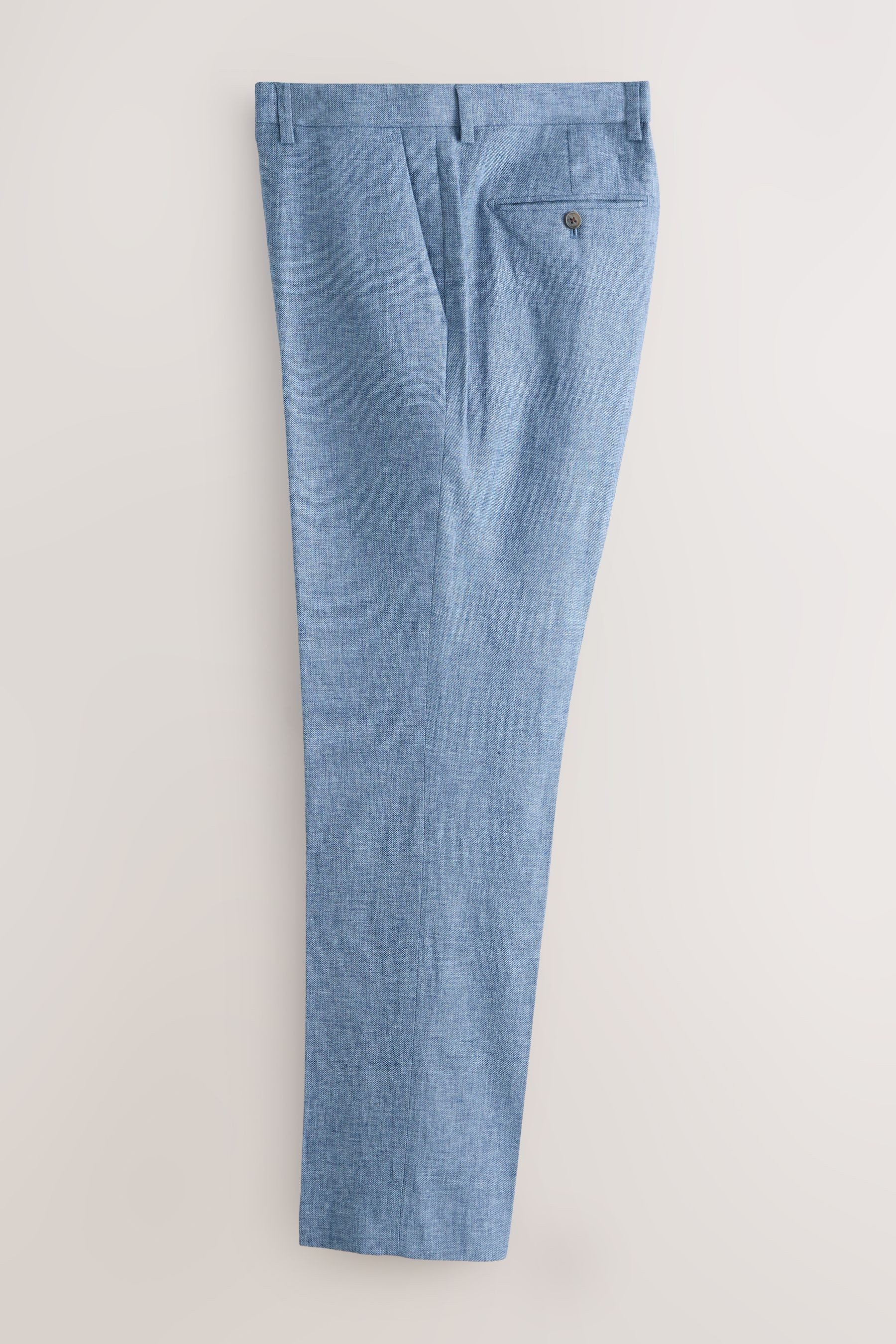 Next Anzughose Strukturierte Tailored Fit Anzughose aus Leinenmix (1-tlg)