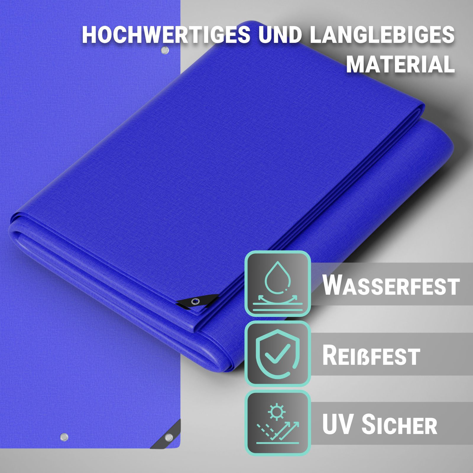 HAGO Schutzplane Allzweck-Abdeckplane in Grau, Blau, günstig online kaufen