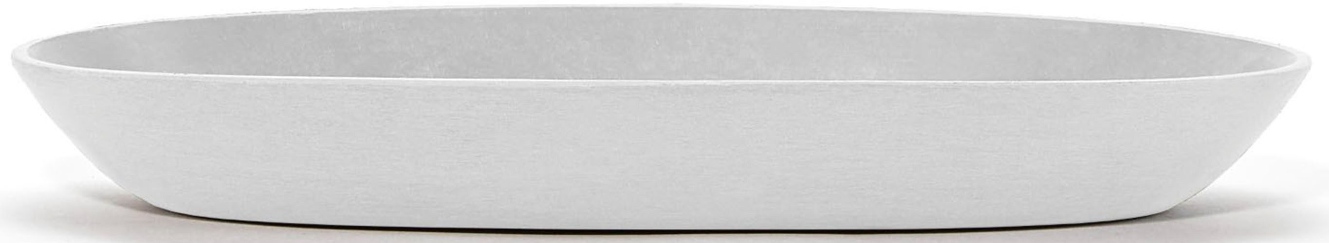 ECOPOTS Topfuntersetzer Oval Weiß, Zubehör für Ecopots Pflanzgefäße, für innen und außen: frostsicher, bruchsicher und lichtbeständig