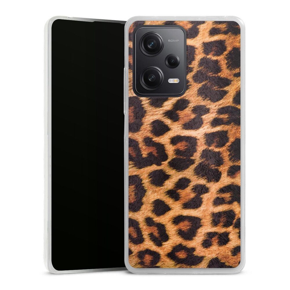 DeinDesign Handyhülle Leopard Fell Animalprint Leo Print, Xiaomi Redmi Note 12 Pro 5G Slim Case Silikon Hülle Ultra Dünn