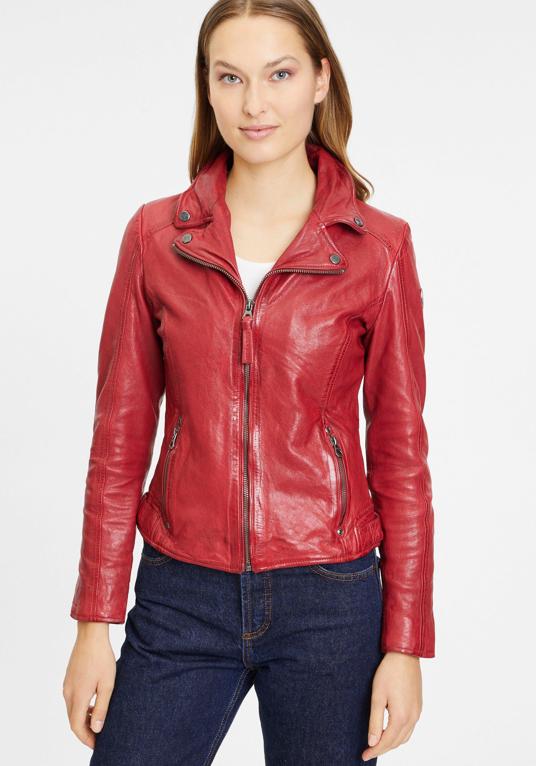 [Verkauf zum begrenzten Preis] Gipsy Lederjacke GWYvie RF rot