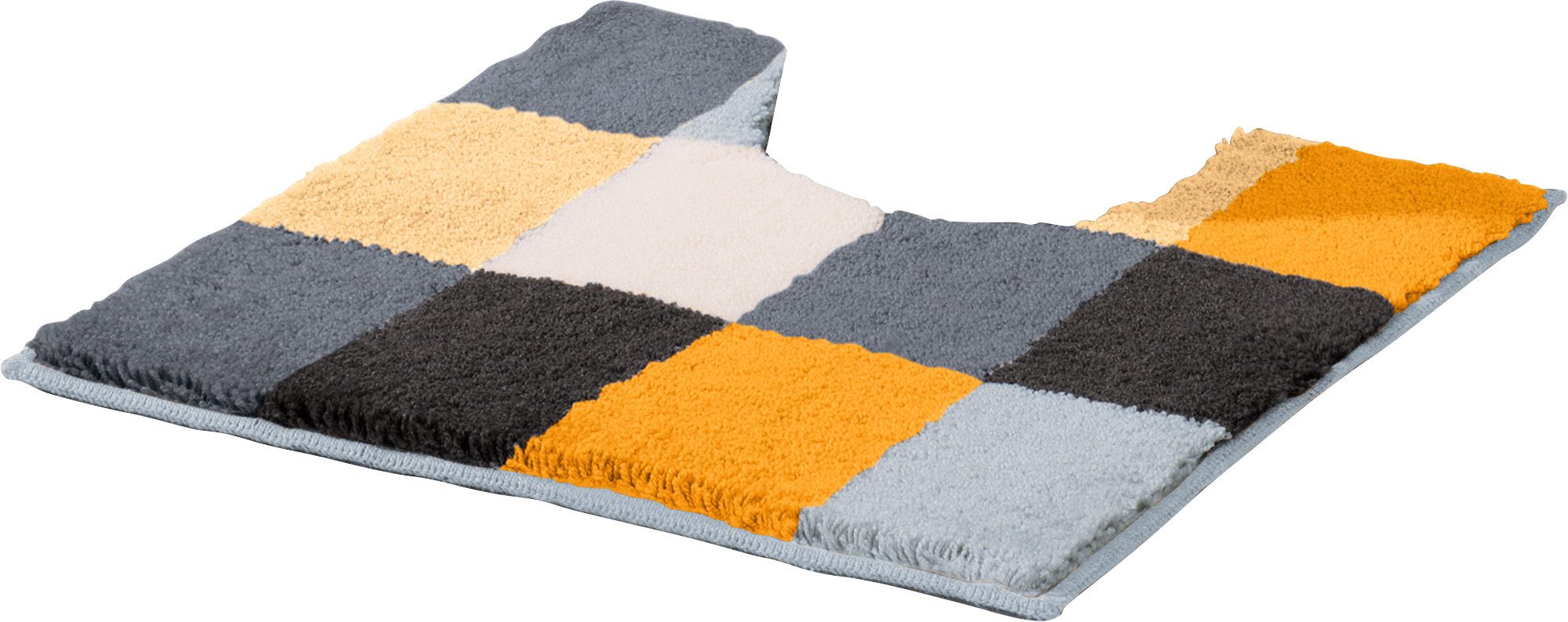 Erwin Müller Badematte WC-Umrandung "Kreta", Höhe 20 mm, eckig, Karo