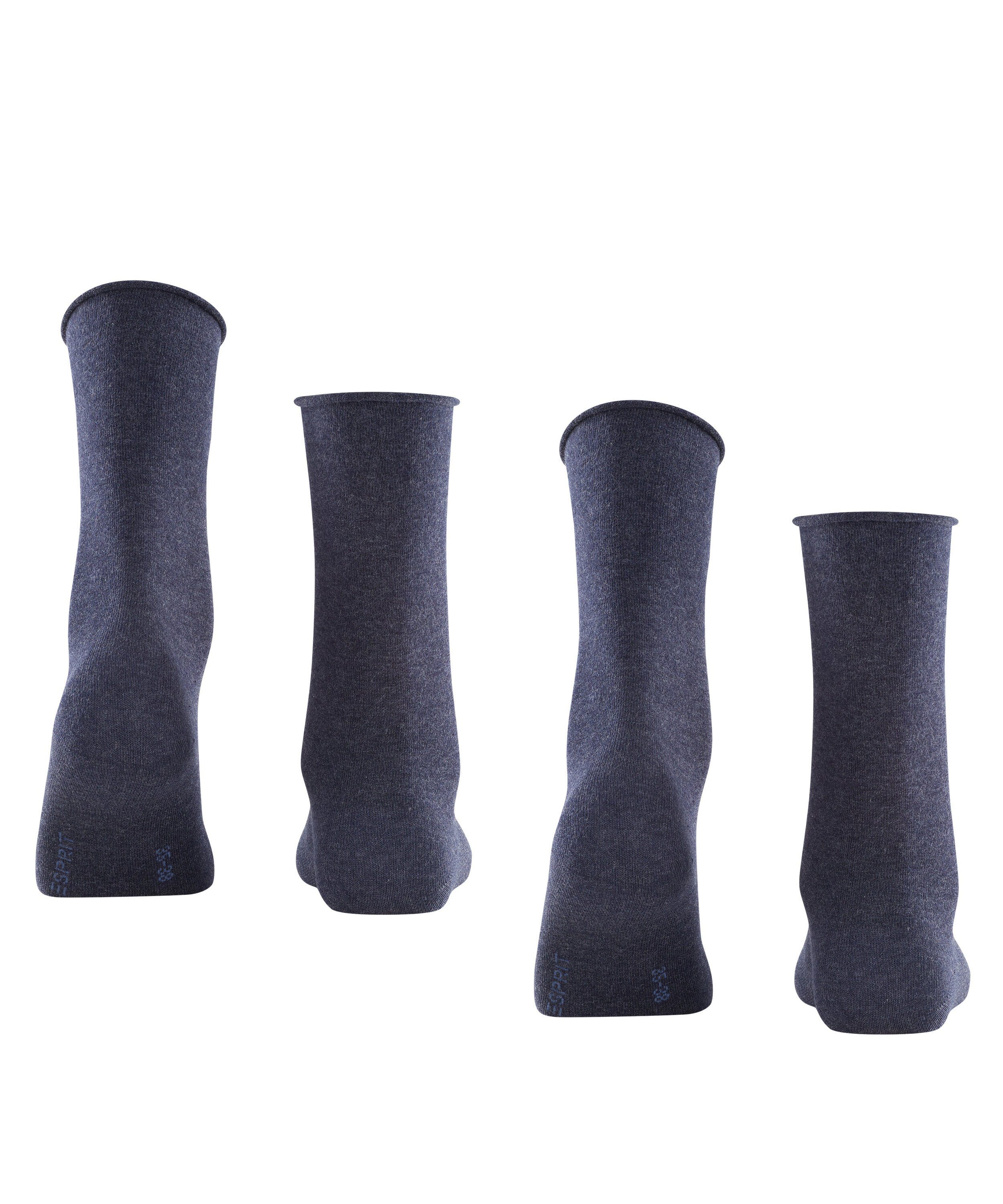 (2-Paar) navyblue m Basic 2-Pack (6490) Socken Esprit Pure