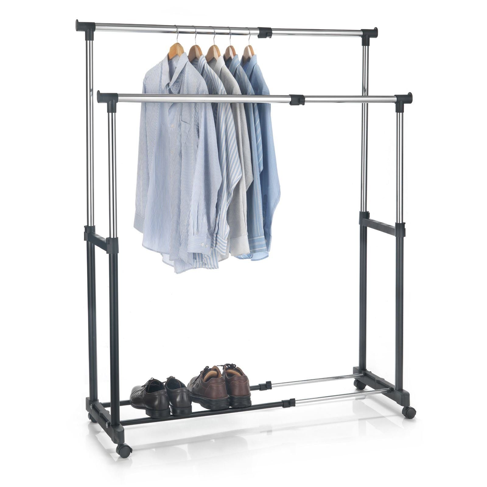 CARO-Möbel Garderobenständer CASA, Rollgarderobe Garderobenständer Kleiders günstig online kaufen