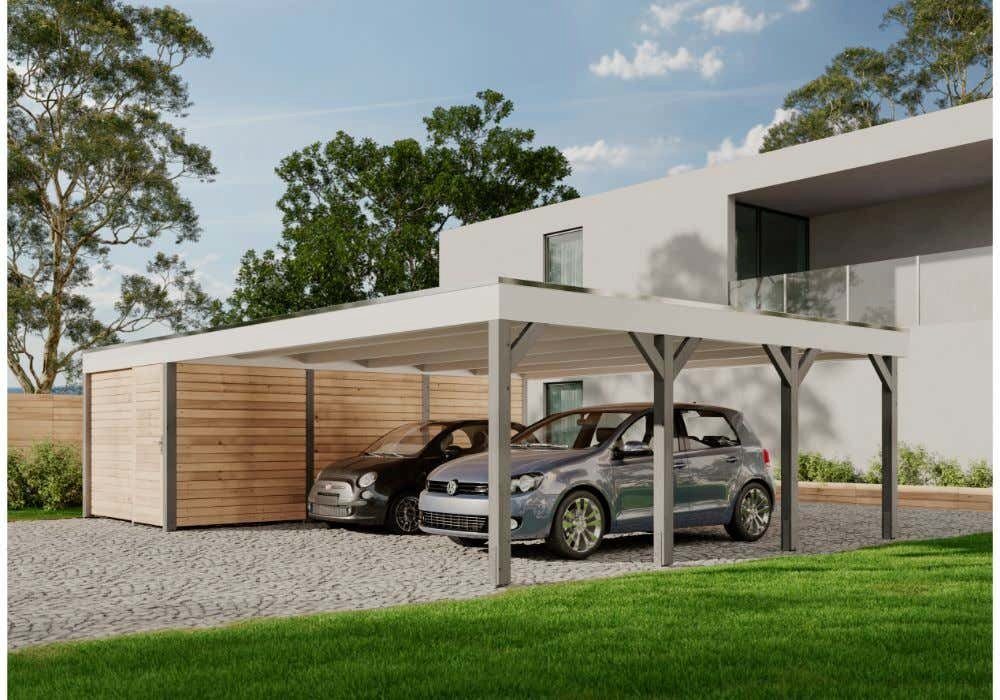 Alpholz Doppelcarport Alpholz Doppelcarport Cannes, BxT: 900x600 cm