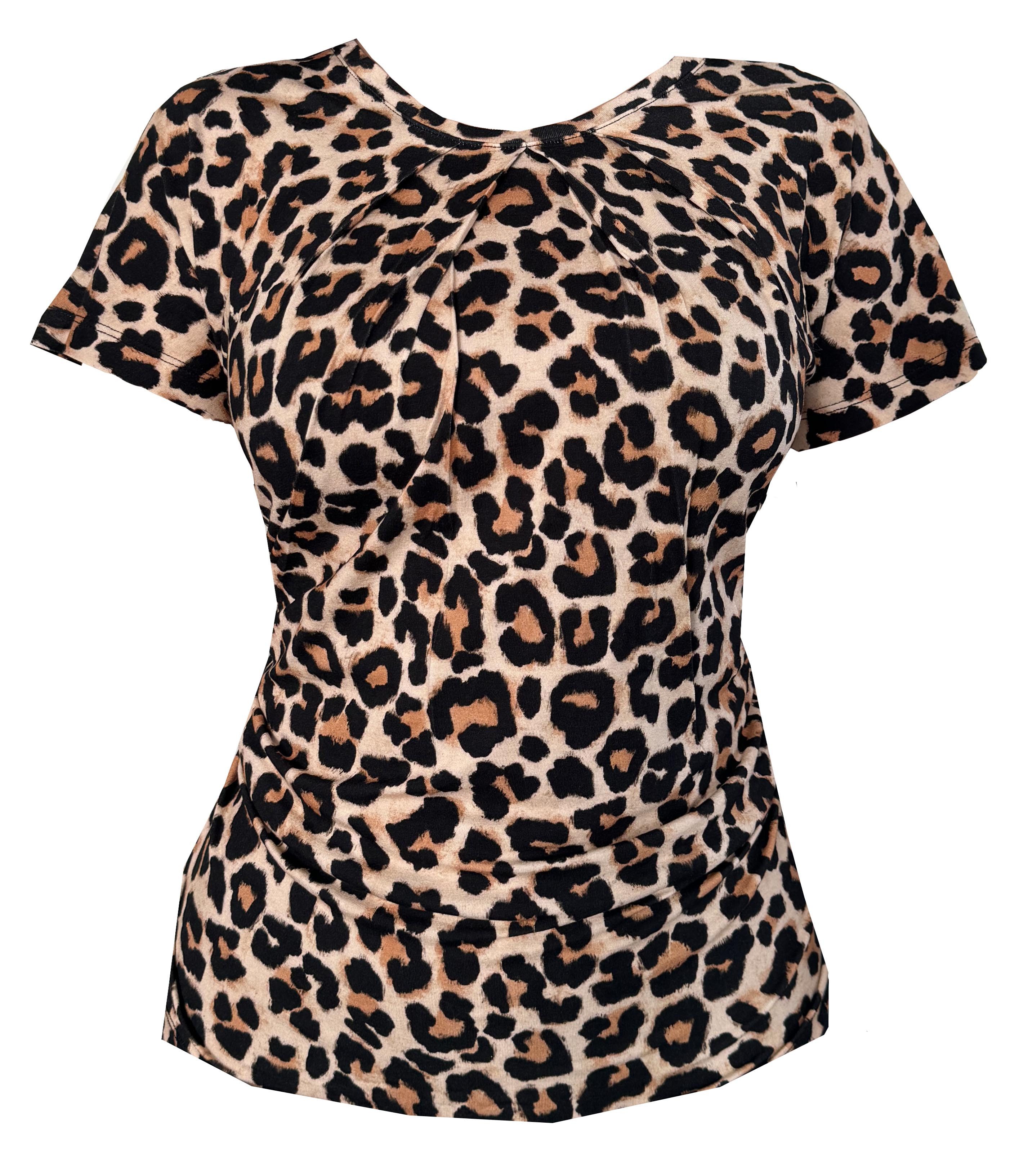 Passioni Print-Shirt Leopard Print T-Shirt im lässigen Schnitt Leoparden Print