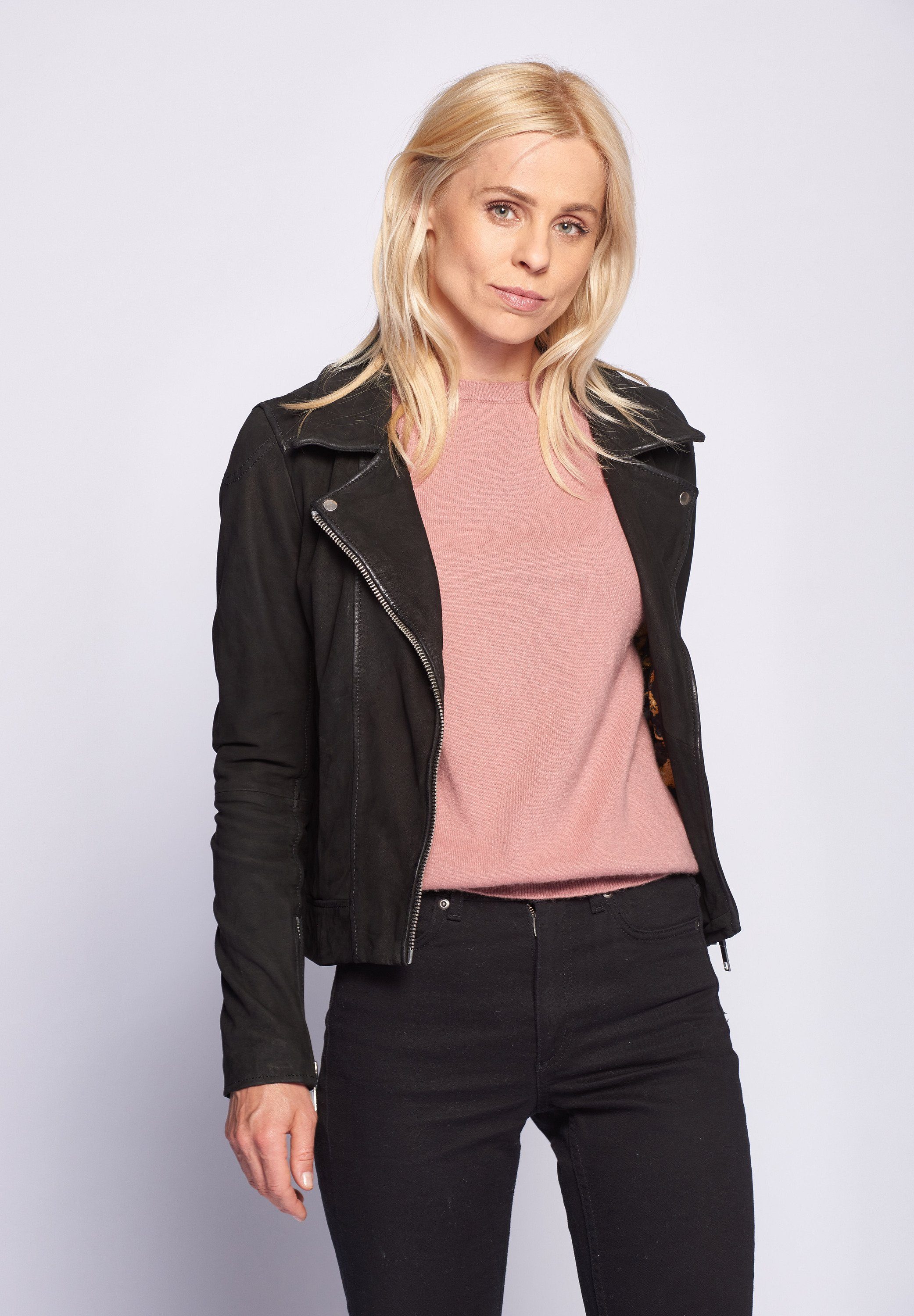 black Lederjacke Maze Romie