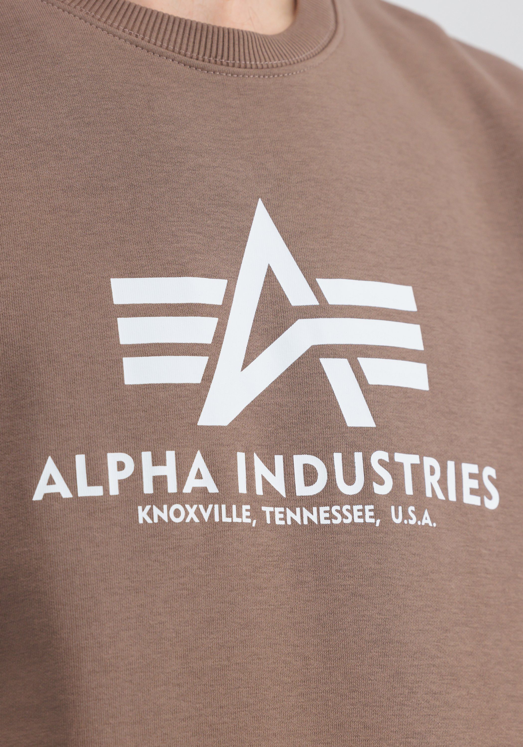 Sweatshirts Basic Sweater taupe Sweater Industries Men - Industries Alpha Alpha