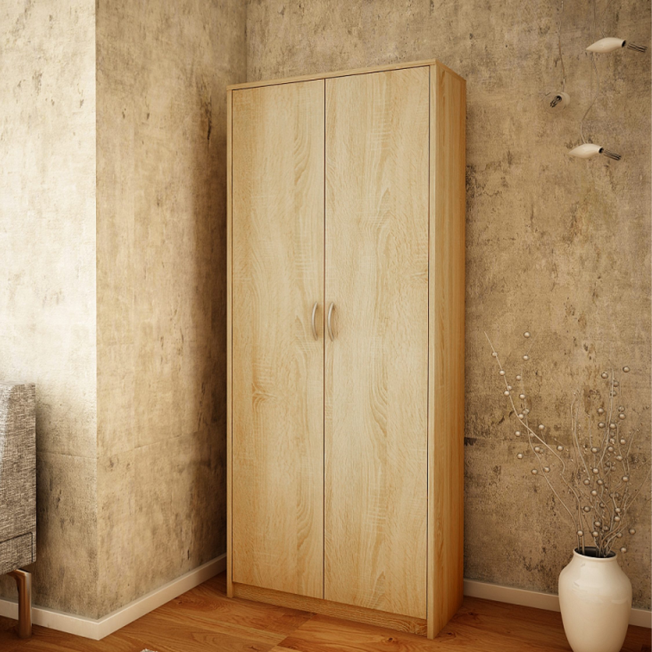 Home Collective Mehrzweckschrank mit 8 Fächern Besenschrank Haushaltsschran günstig online kaufen