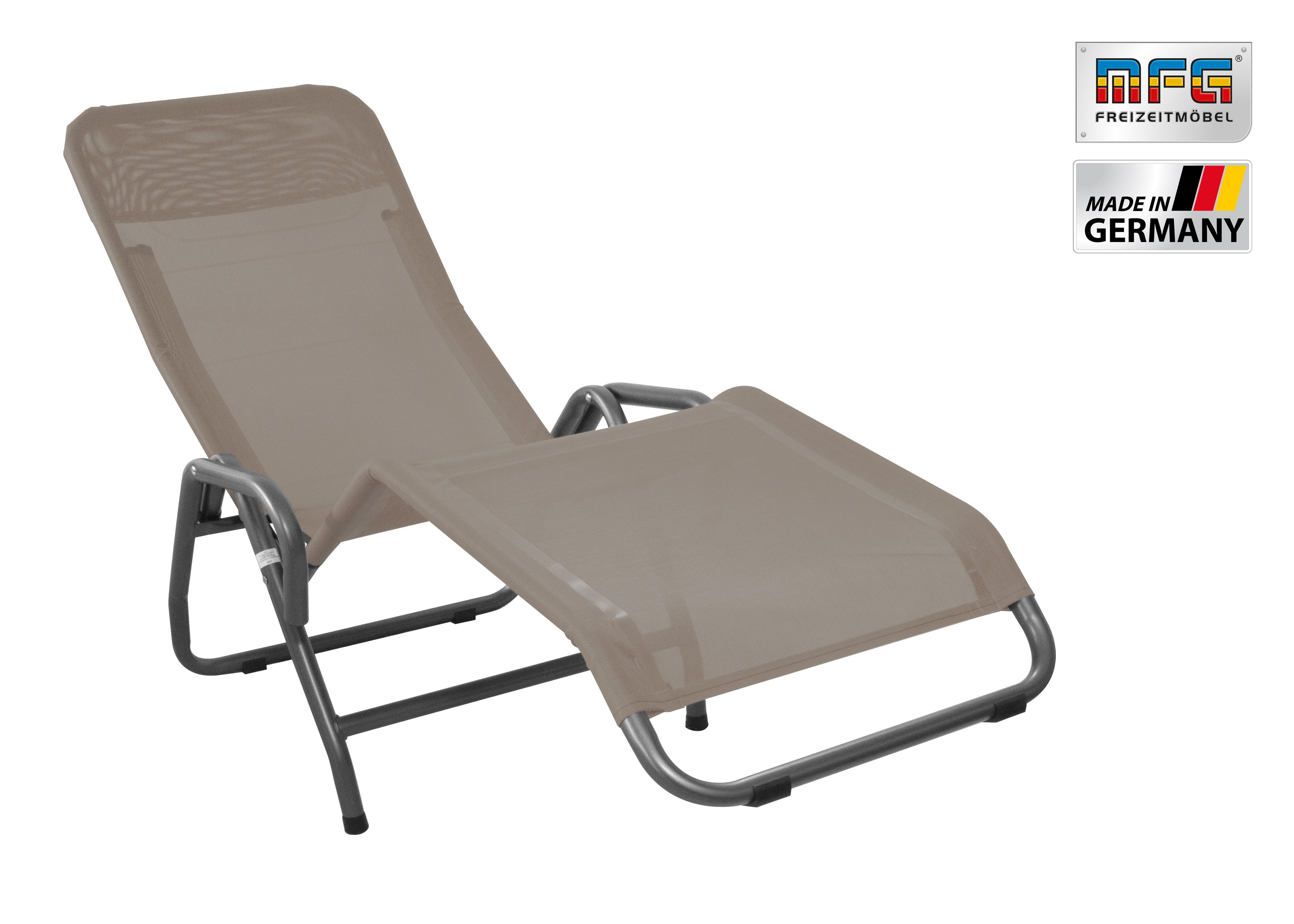 MFG Freizeitmöbel Gartenliege MFG Bäderliege "Pool 3", anthrazit/taupe, klappbar