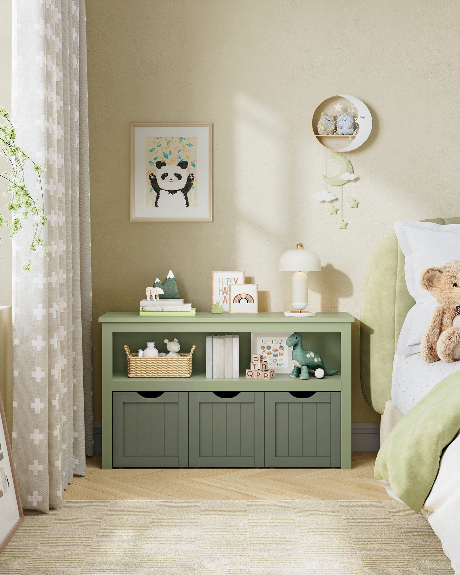 VASAGLE Kinderregal, Bücherregal Kinder, Spielzeugregal, mit Rollen, 30 x 1 günstig online kaufen