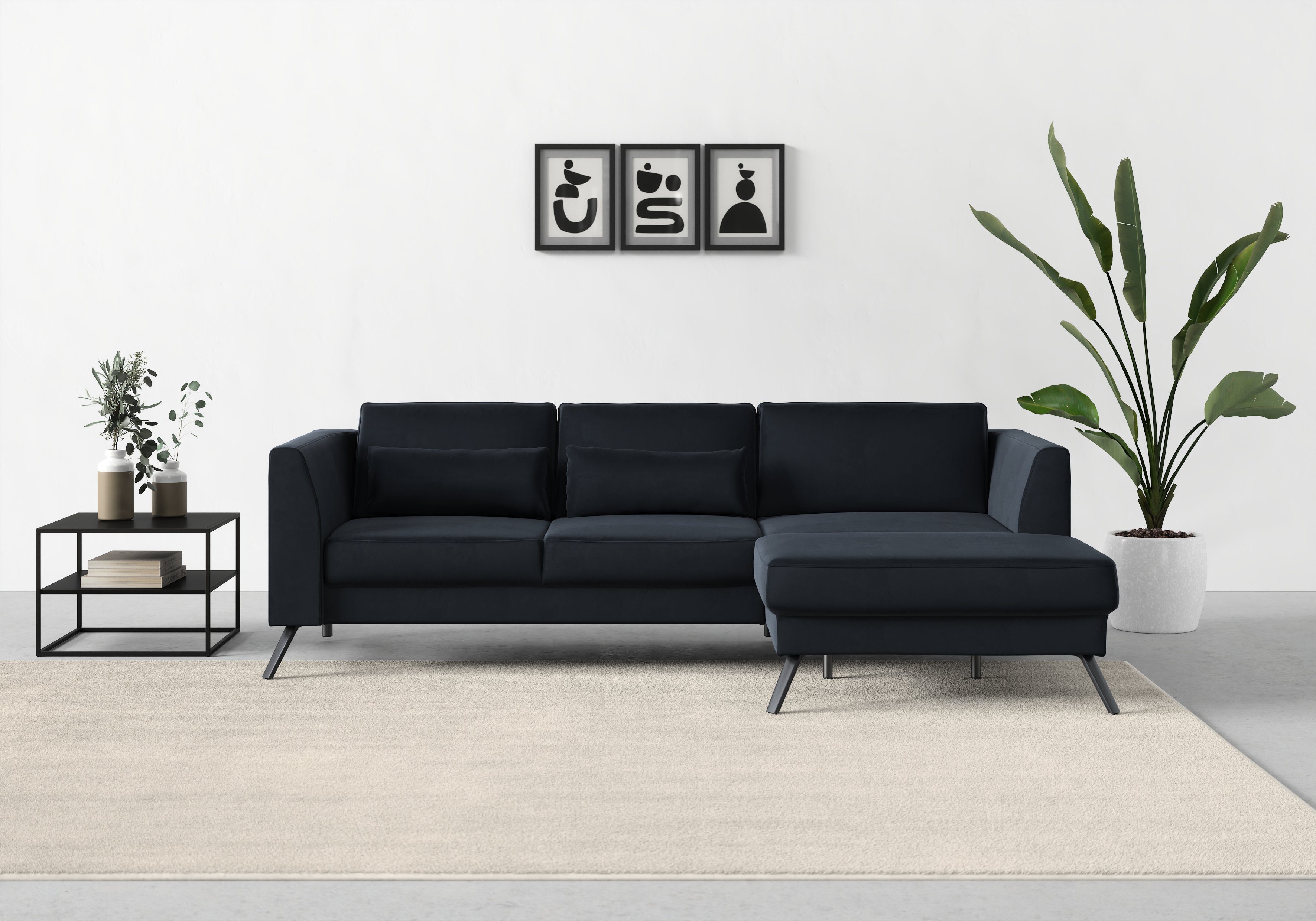 sit&more Ecksofa Lindholm, mit Sitztiefenverstellung und Federkern | Ecksofas