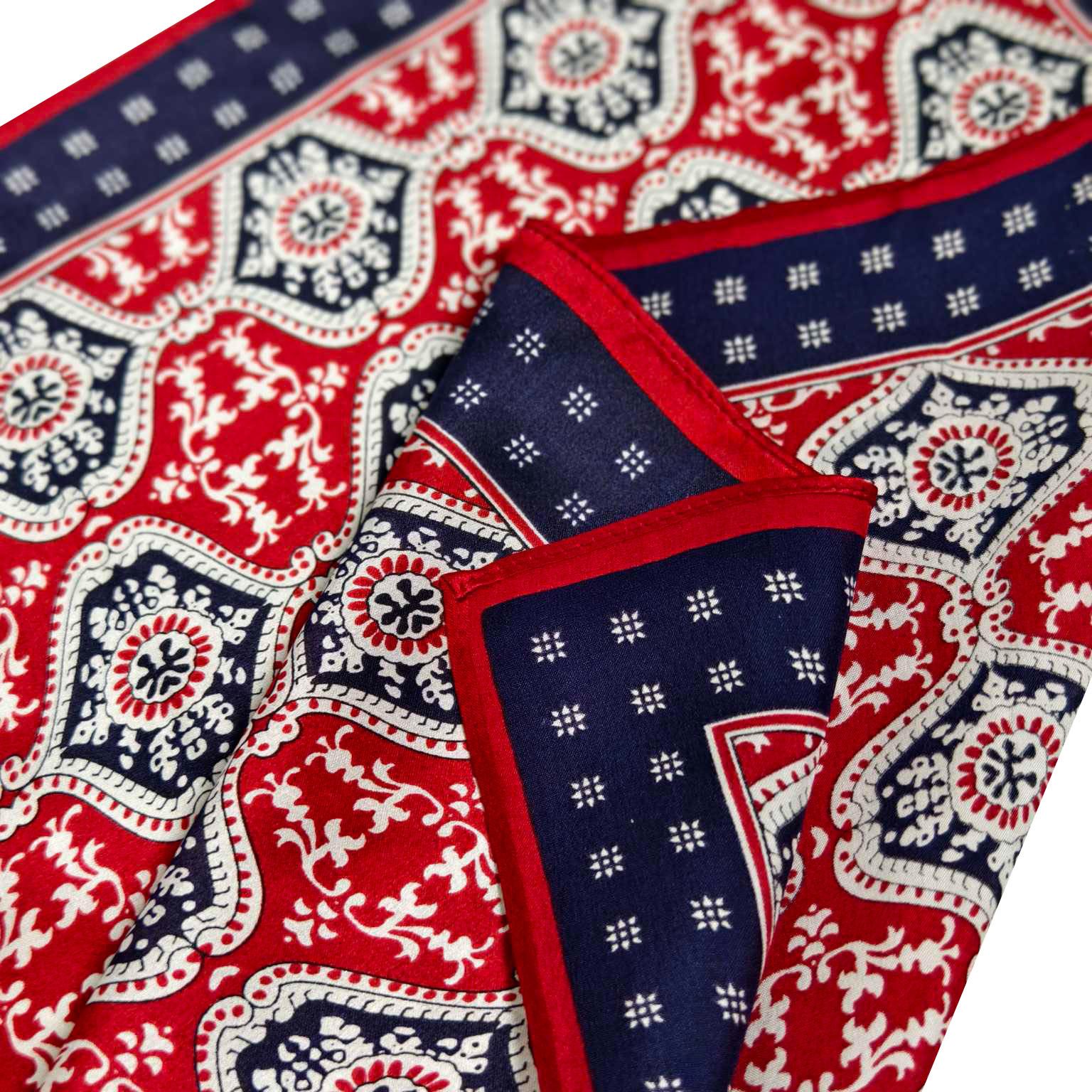Moschen-Bayern Halstuch Halstuch Damen Herren Nickituch Seidentuch Seidenhalstuch Rot Blau