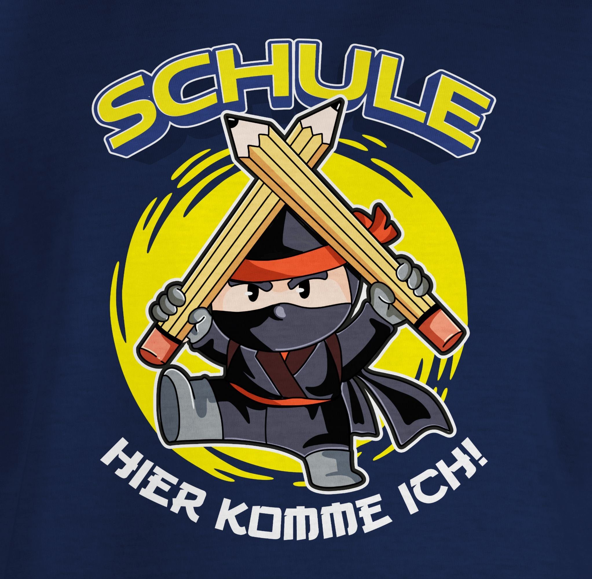Shirtracer T-Shirt Schule Hier komme ich! Ninja Einschulung Junge Schulanfang Geschenke