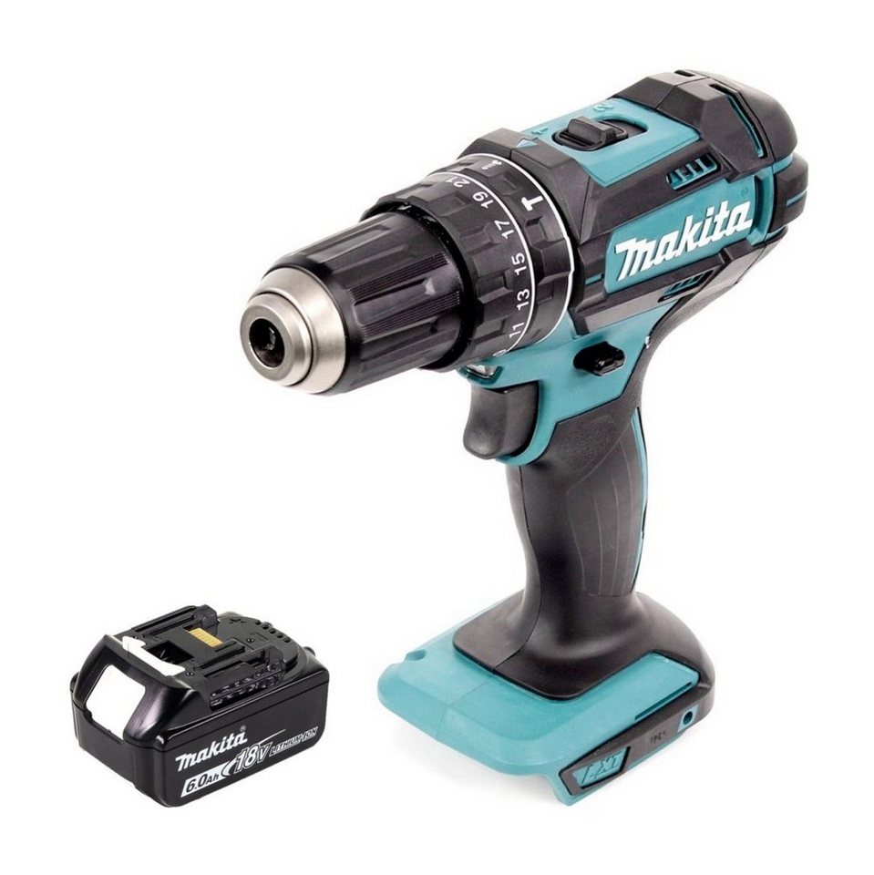 Thumbnail - Makita Schlagbohrmaschine DHP 482 G1 Akku Schlagbohrschrauber 18 V 62 Nm + 1x Akku 6,0 Ah - ohn